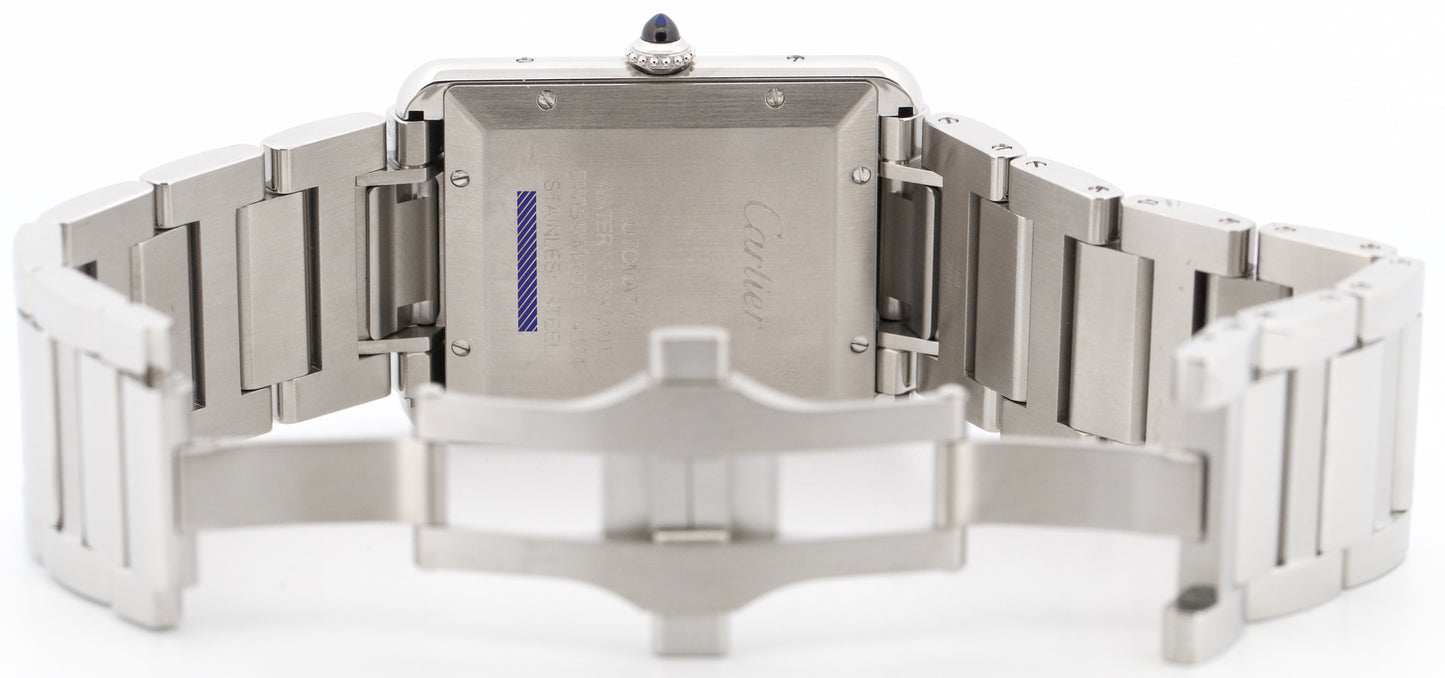 2021 PAPERS Cartier Tank Must XL Steel SILVER 31mmX41mm 4324 WSTA0053 Watch BOX