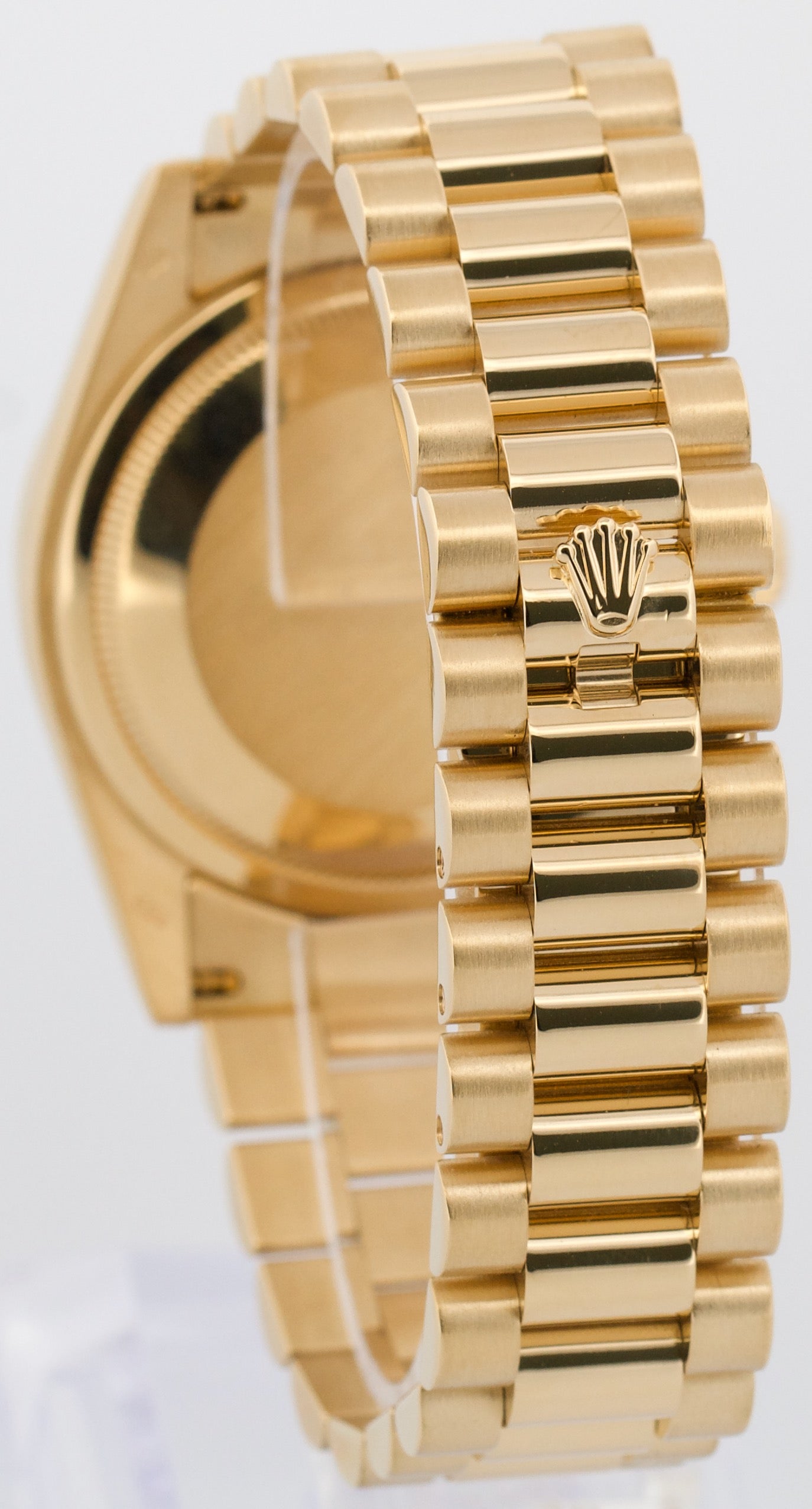 Rolex Day-Date President WHITE ROMAN 18K Yellow Gold Fluted 36mm 118238 BOX