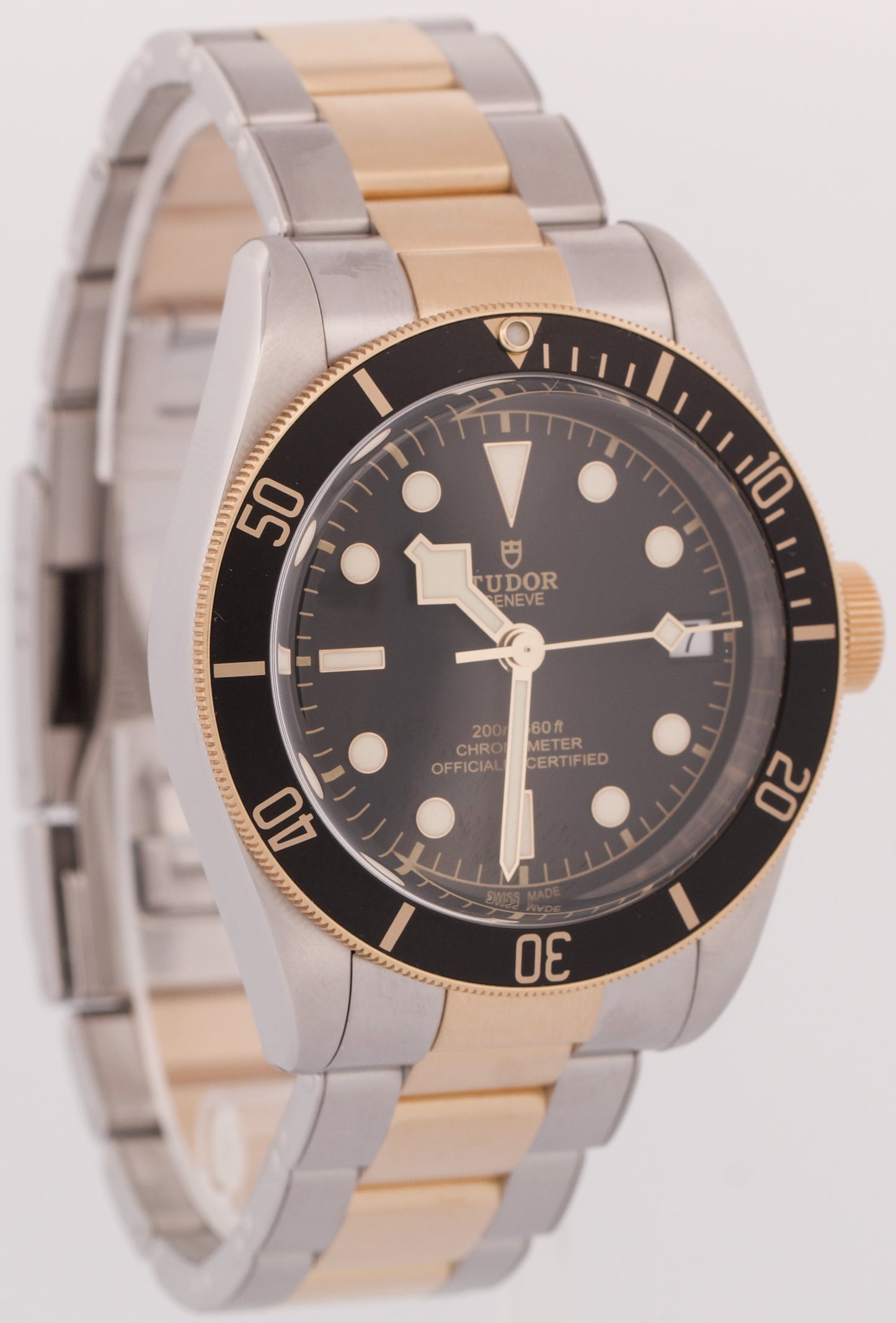 2023 PAPERS Tudor Black Bay Heritage Two-Tone Gold Black 41mm Watch 79733N BOX