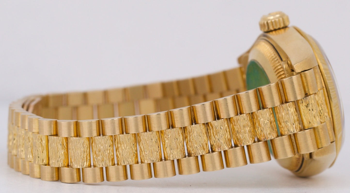 Rolex PAPERS DateJust President Blue 26mm BARK 18K Yellow Gold 69278 Watch BOX