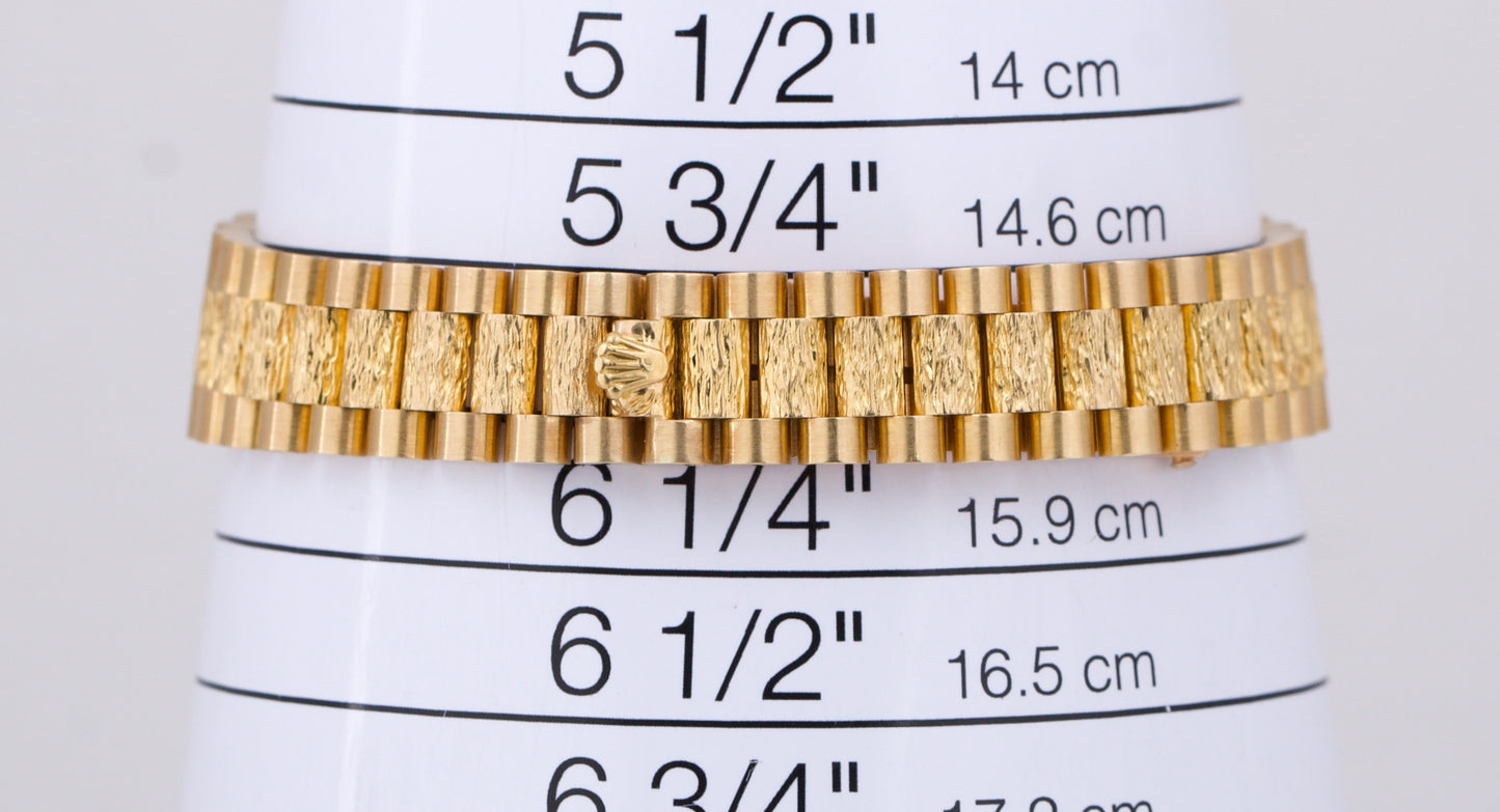 Rolex PAPERS DateJust President Blue 26mm BARK 18K Yellow Gold 69278 Watch BOX