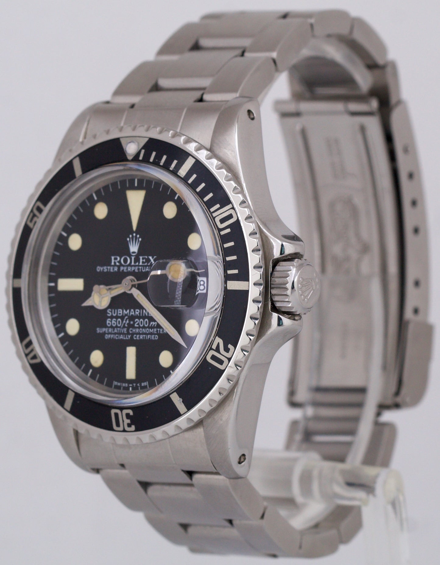 Rolex Submariner Date PATINA Black 40mm Stainless Steel Date Oyster 1680 Watch