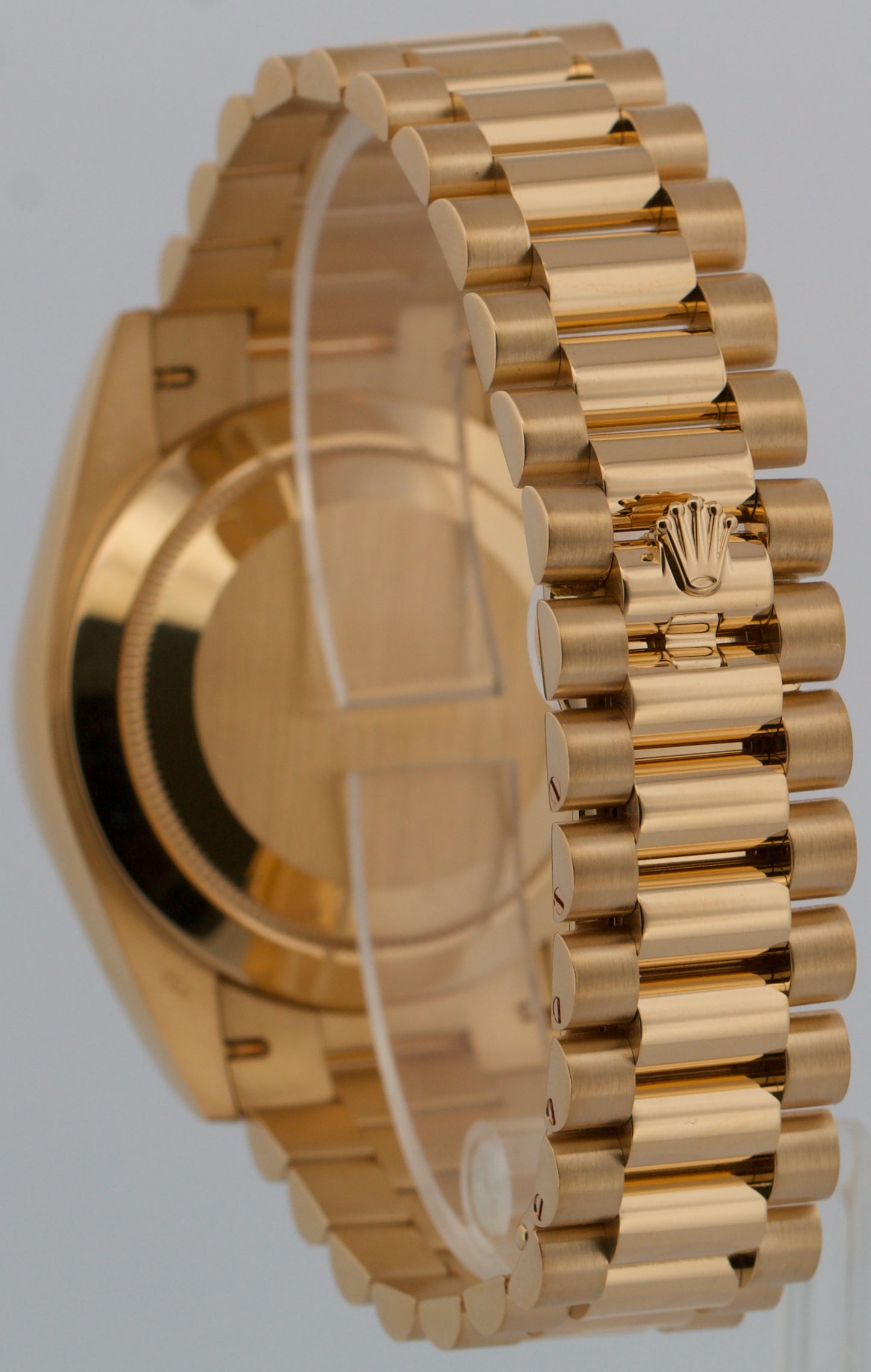 Rolex Day-Date President 40mm CHAMPAGNE BAGUETTE DIAMOND 18K Gold 228238 BOX