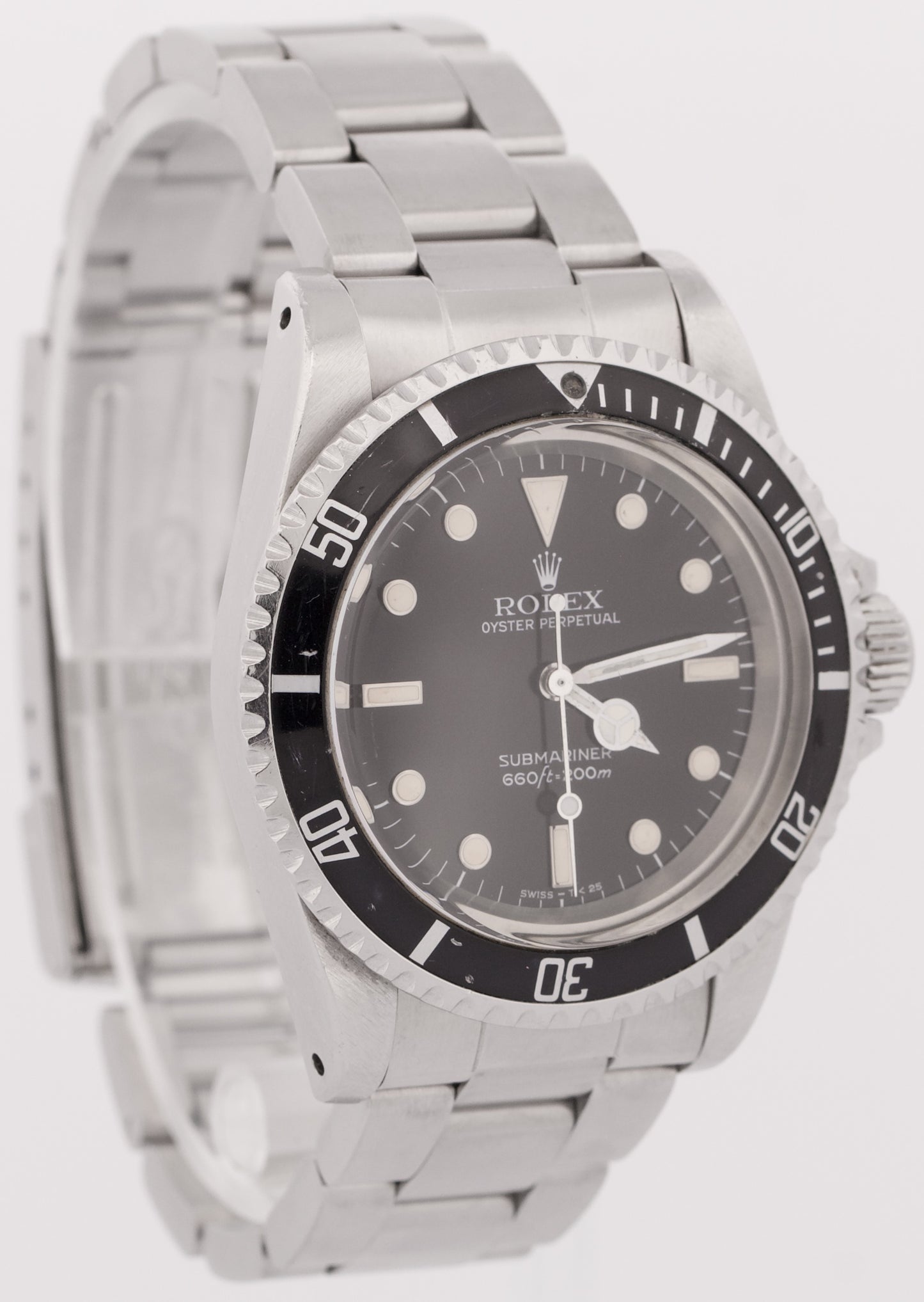 VINTAGE 1984 Rolex Submariner PATINA Black 40mm Stainless Steel Automatic 5513