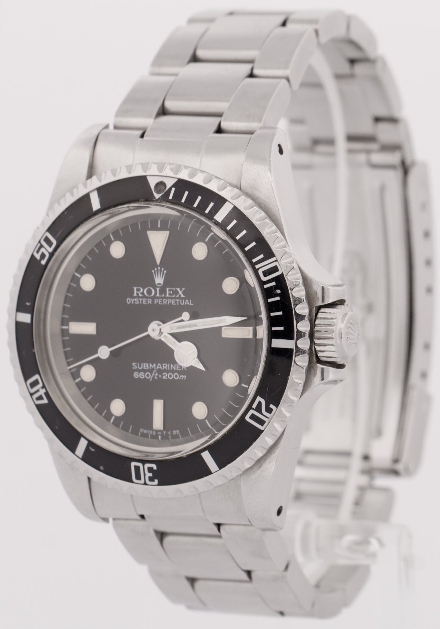 VINTAGE 1984 Rolex Submariner PATINA Black 40mm Stainless Steel Automatic 5513