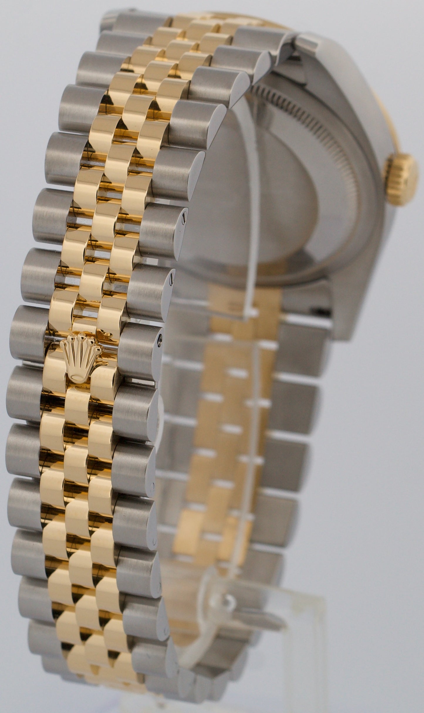 PAPERS Rolex DateJust 36mm FACTORY RHODIUM DIAMOND 18K Gold JUBILEE 116243 BOX