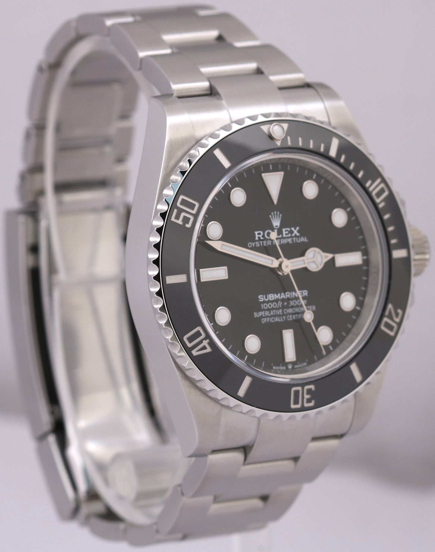 2023 MINT Rolex Submariner 41mm No-Date BLACK Ceramic Stainless Steel 124060 LN