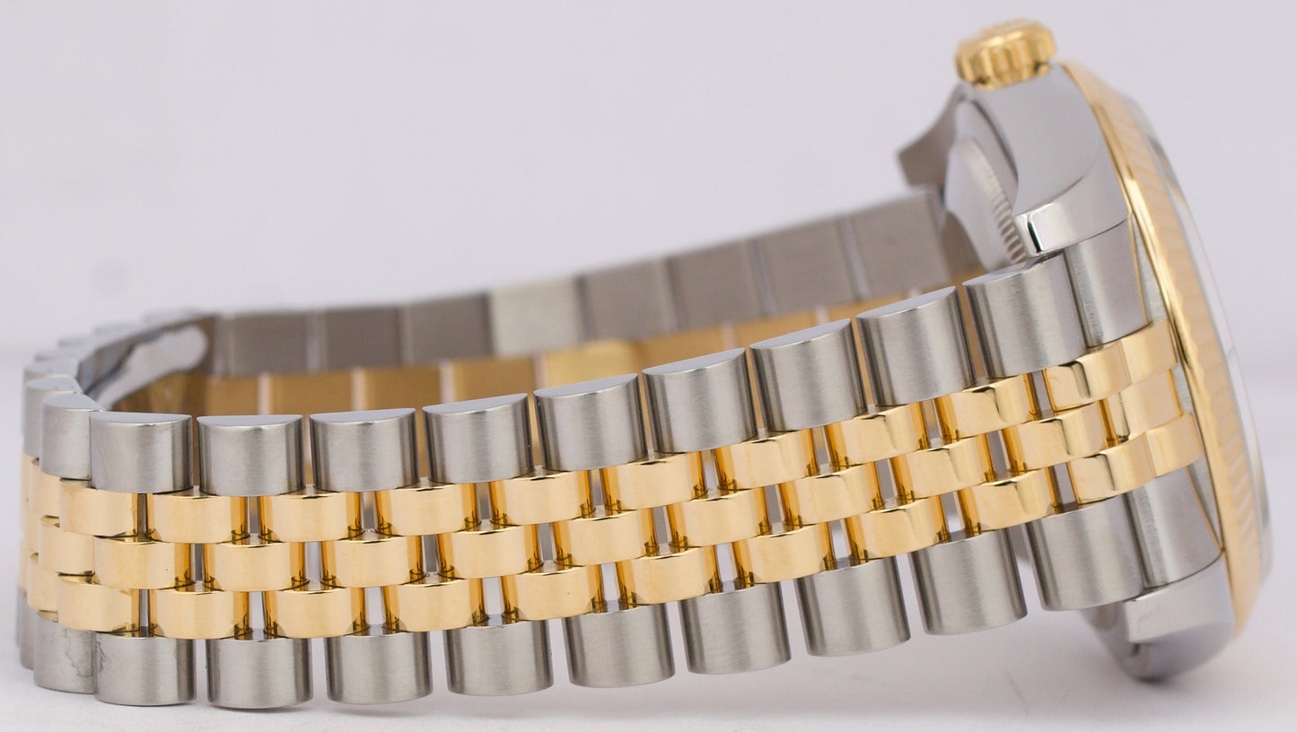 MINT Rolex DateJust 36mm WHITE DIAMOND 18K Gold SUPER JUBILEE 116233 Watch