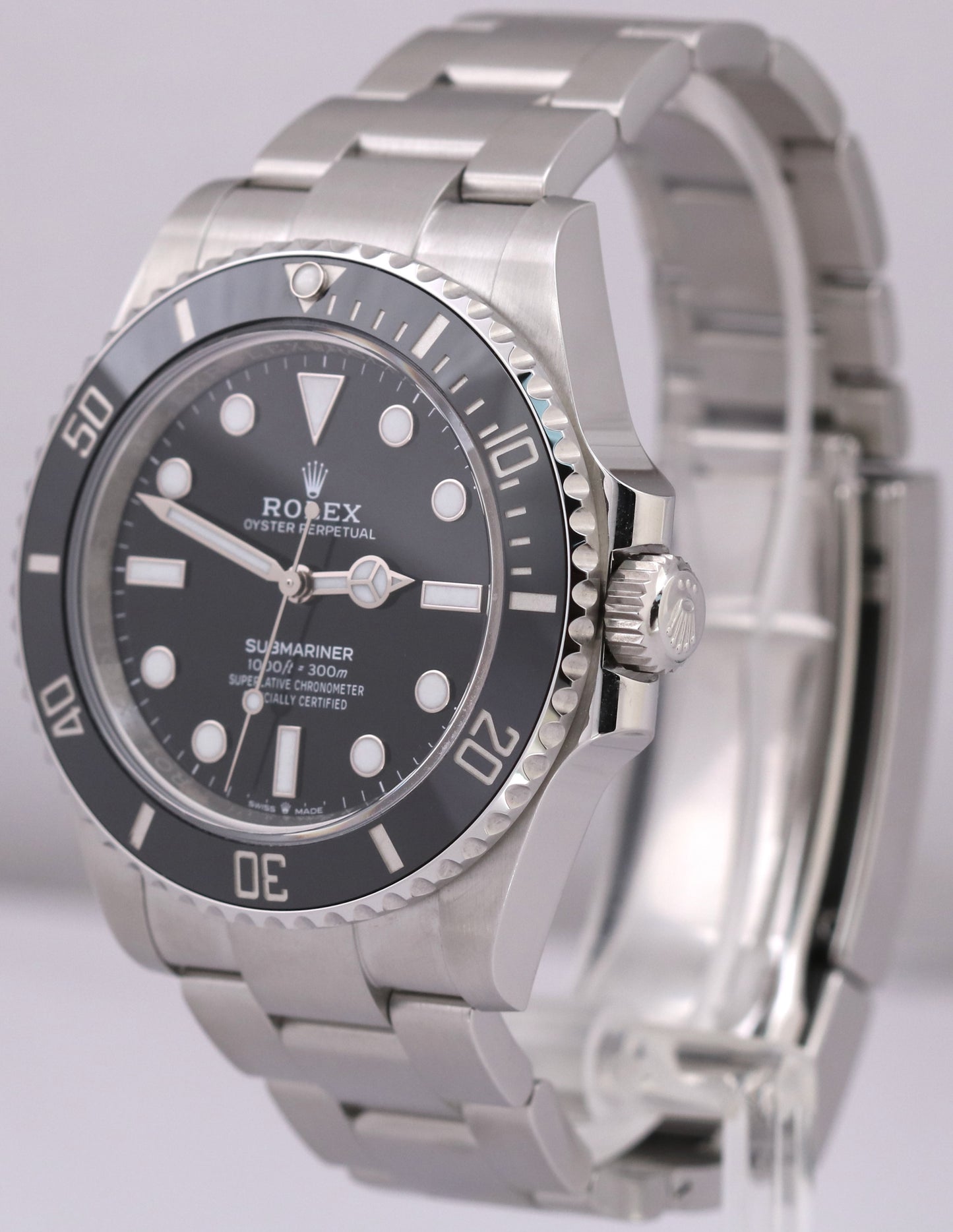 2023 MINT Rolex Submariner 41mm No-Date BLACK Ceramic Stainless Steel 124060 LN