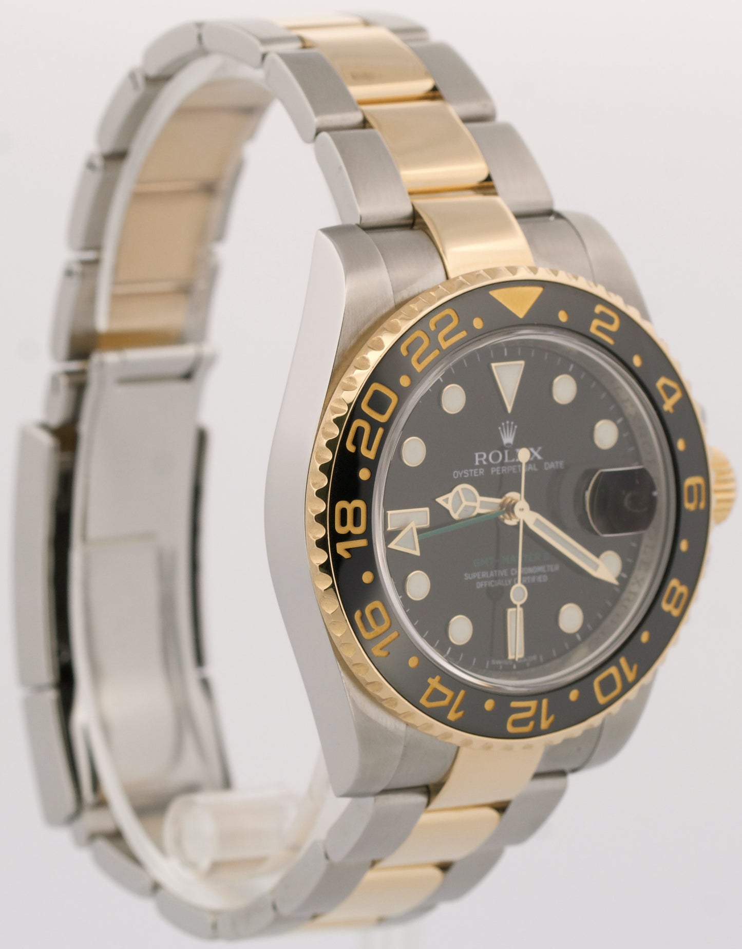 Rolex GMT-Master II Ceramic BLACK Two-Tone 18K Gold 40mm 116713 LN Watch BOX