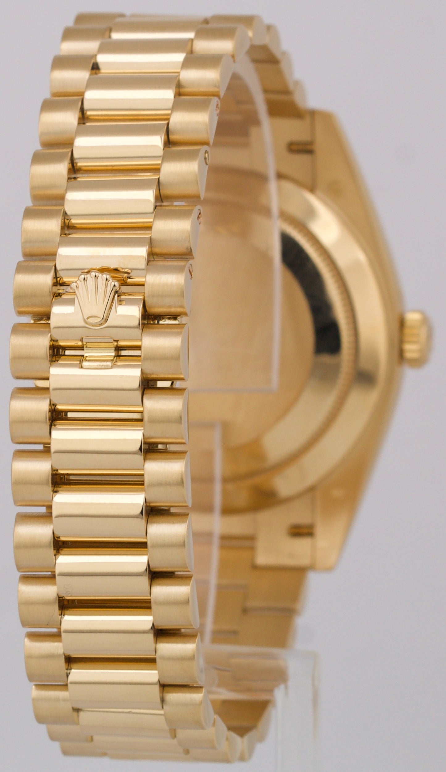 Rolex Day-Date President 40mm SILVER MOTIF 18K Yellow Gold Fluted 228238 BOX