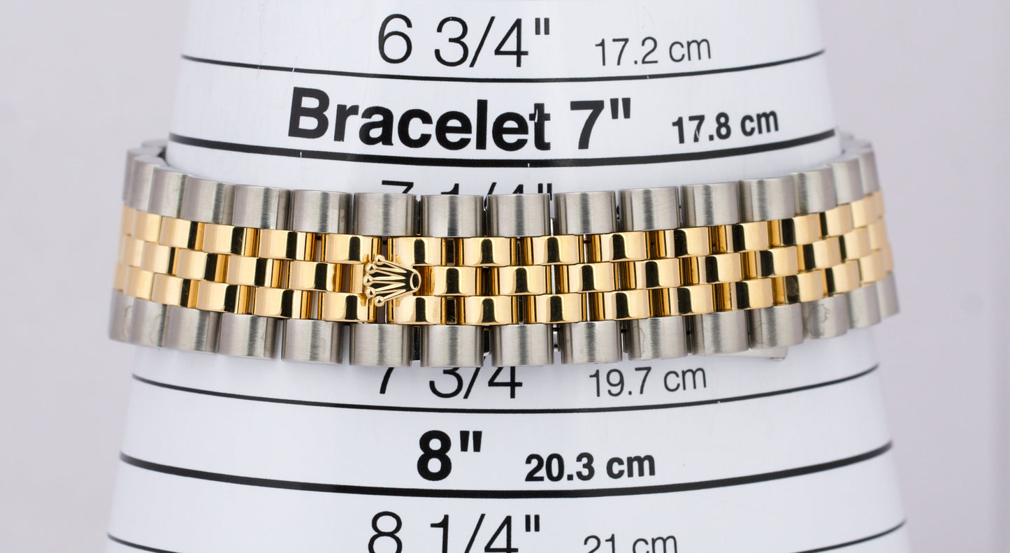 MINT Rolex DateJust 36mm WHITE DIAMOND 18K Gold SUPER JUBILEE 116233 Watch