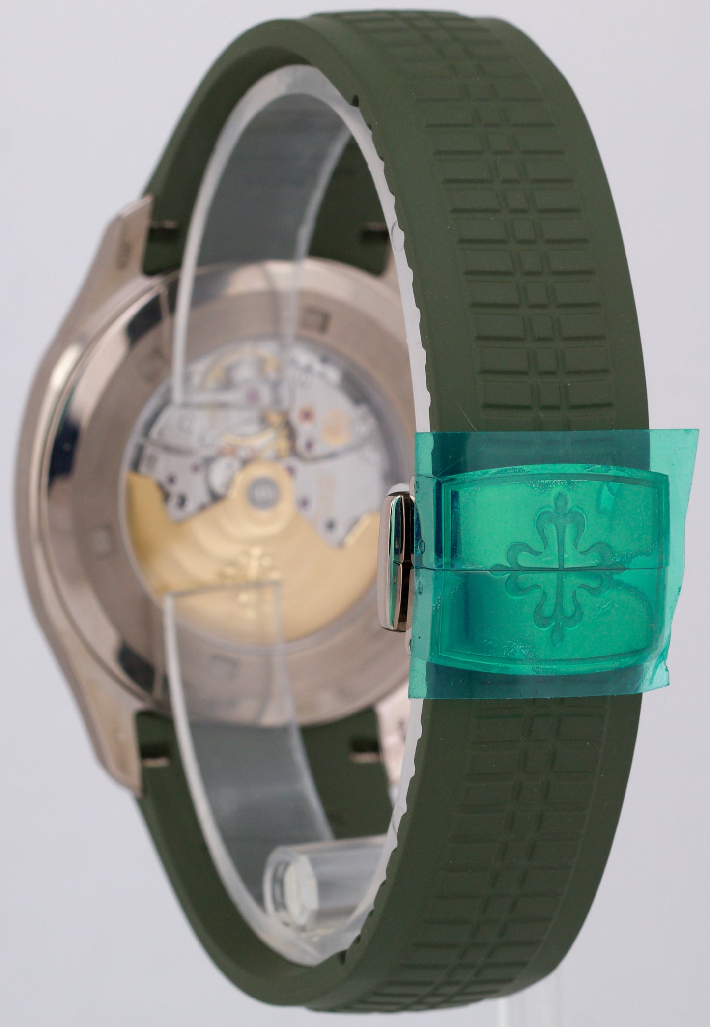 MINT Patek Philippe Aquanaut GREEN 18K White Gold Rubber 42.2mm Watch 5168G-010