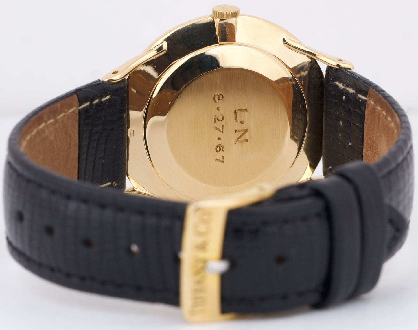 TIFFANY STAMP VINTAGE Patek Philippe Calatrava 3484 34mm 18K Yellow Gold Watch