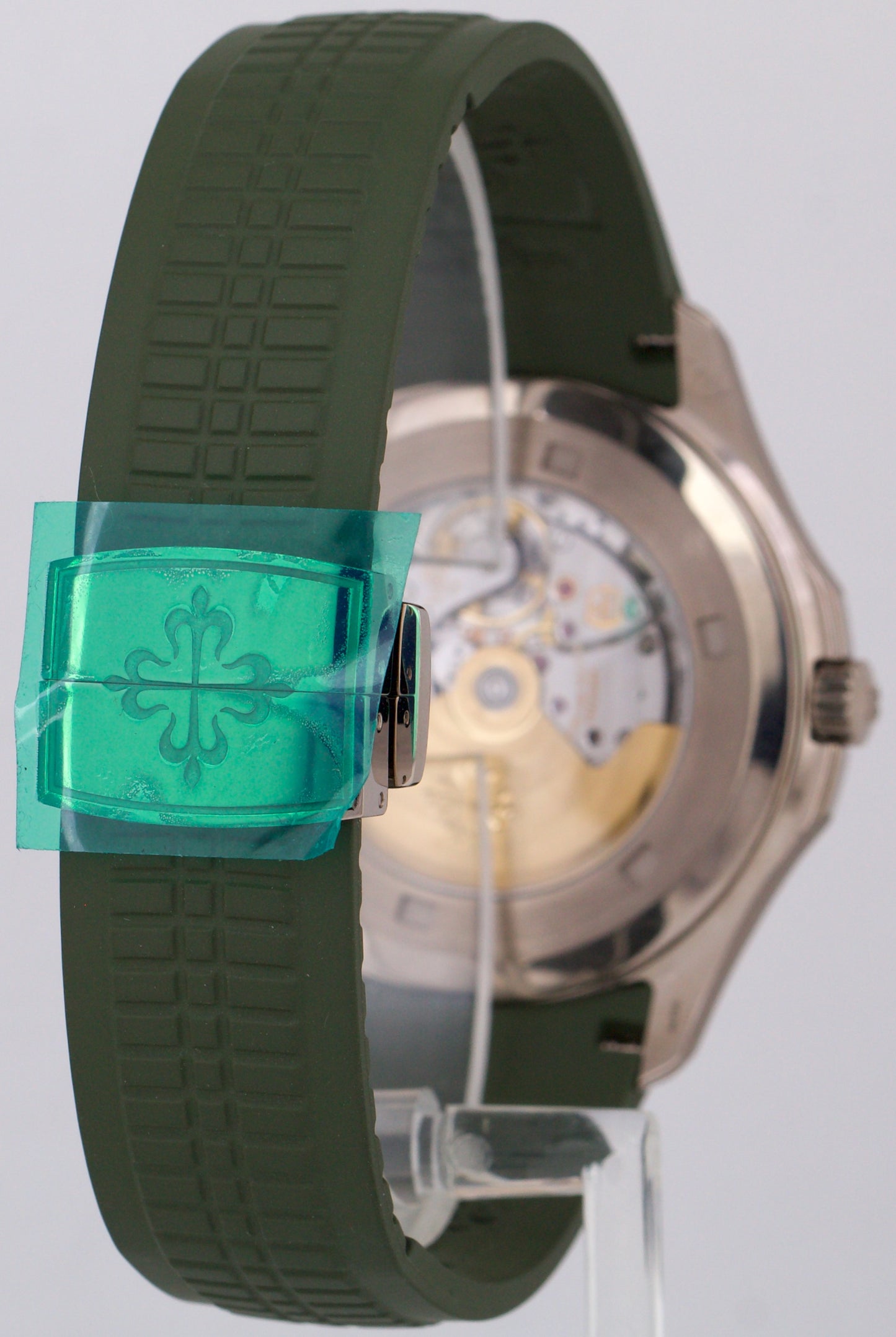 MINT Patek Philippe Aquanaut GREEN 18K White Gold Rubber 42.2mm Watch 5168G-010
