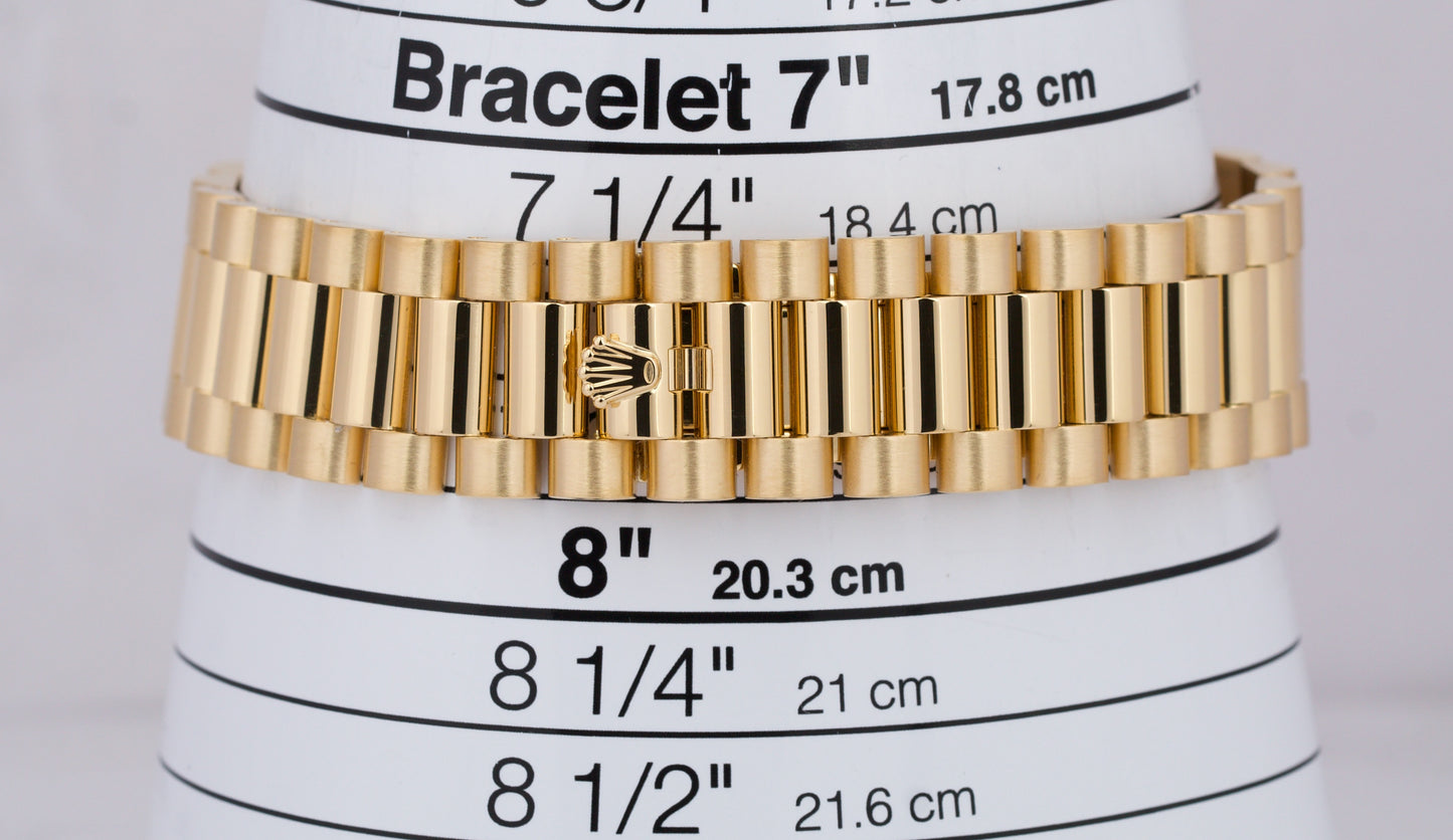 MINT PAPERS Rolex Day-Date II 41mm CHAMPAGNE DIAMOND 18K Yellow Gold 218238 BOX