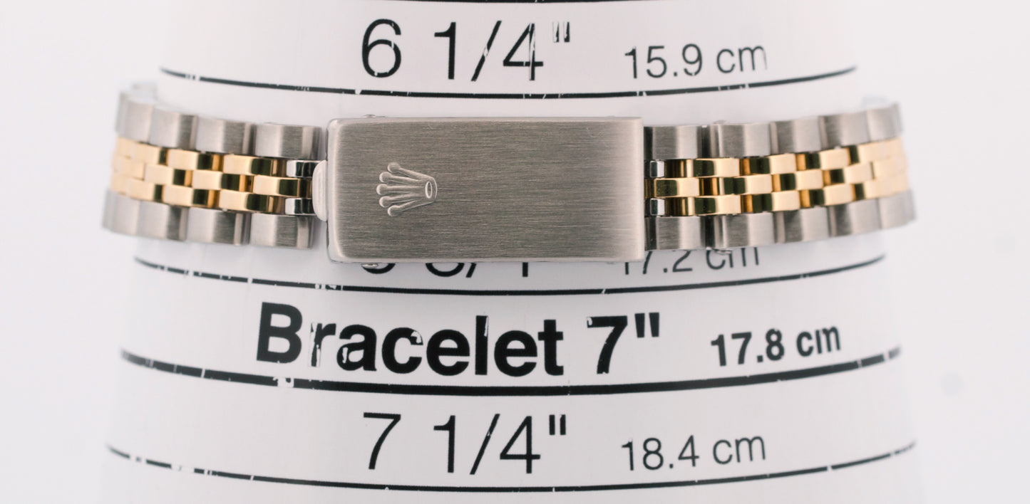 PAPERS Rolex Oyster Perpetual 24mm SILVER Two-Tone Gold Steel JUBILEE 67193 BOX