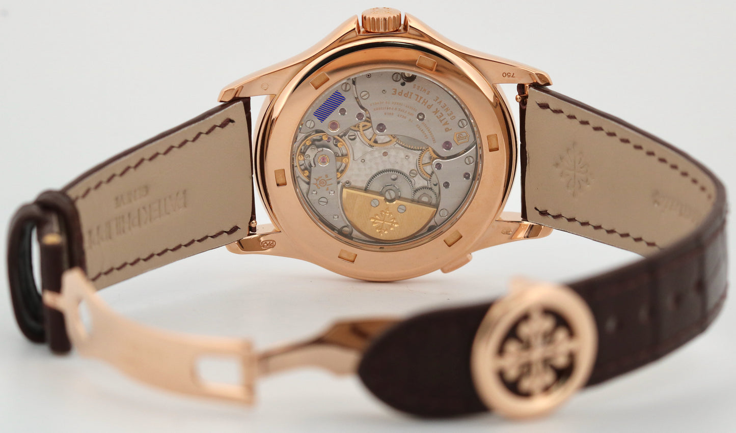 Patek Philippe World Time Complications SILVER 18K Rose Gold 39.5mm 5130R Watch