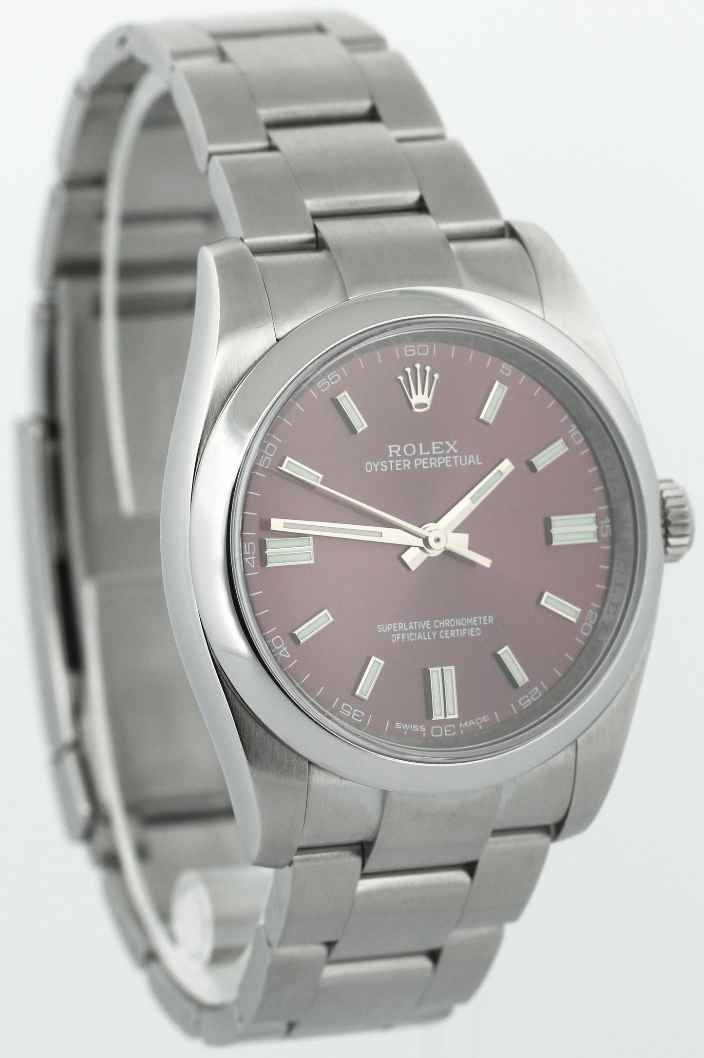 PAPERS Rolex Oyster Perpetual GRAPE Purple Stainless Steel 3-6-9 36mm 116000 BOX