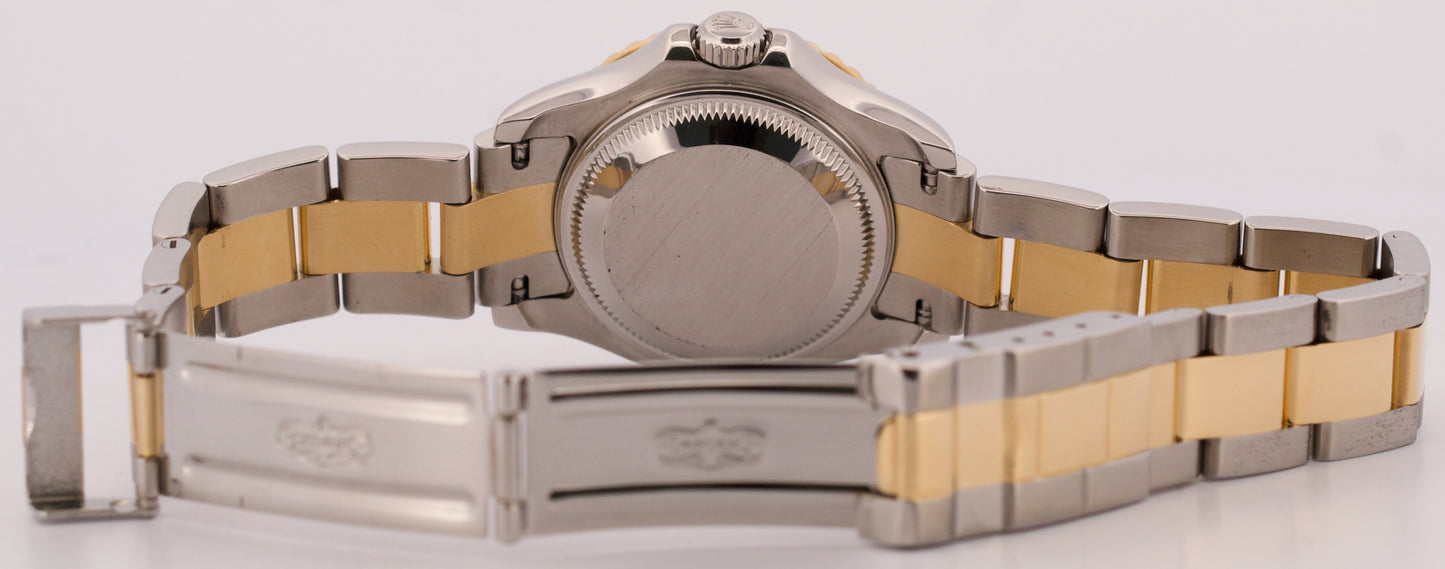 PAPERS Ladies Rolex Yacht-Master 29mm WHITE 169623 Two-Tone 18K Gold Watch BOX