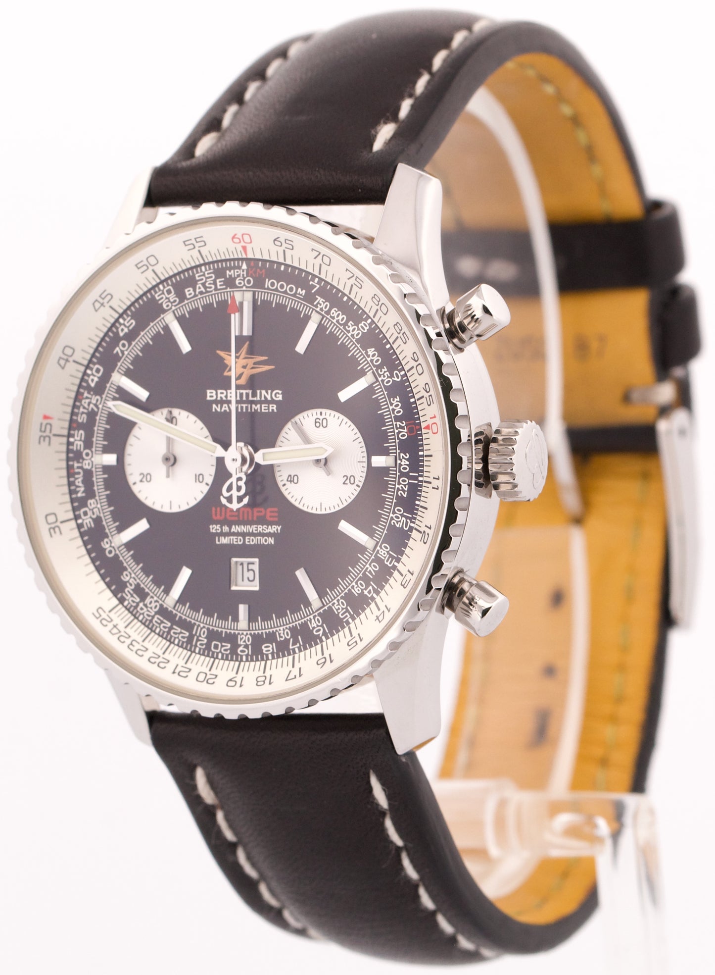 Breitling Navitimer WEMPE LIMITED Stainless Steel BLACK Leather 41.5mm A41340