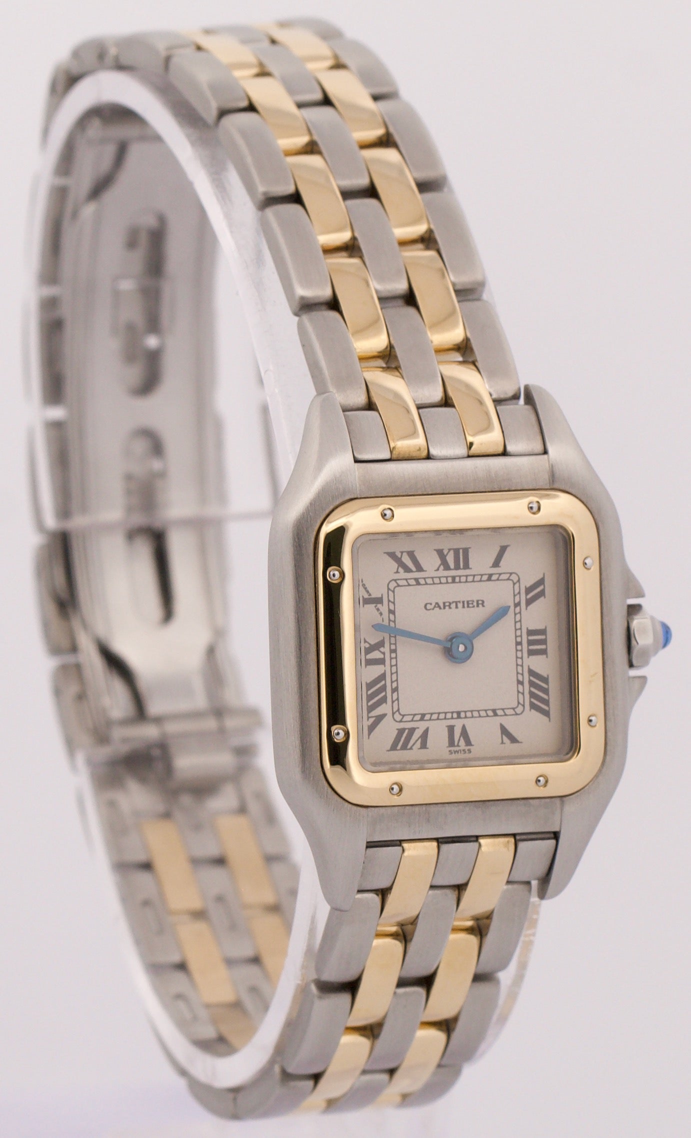 Ladies Cartier Panthere 18K Yellow Gold Steel 22mm Roman Quartz W25029B6 1120