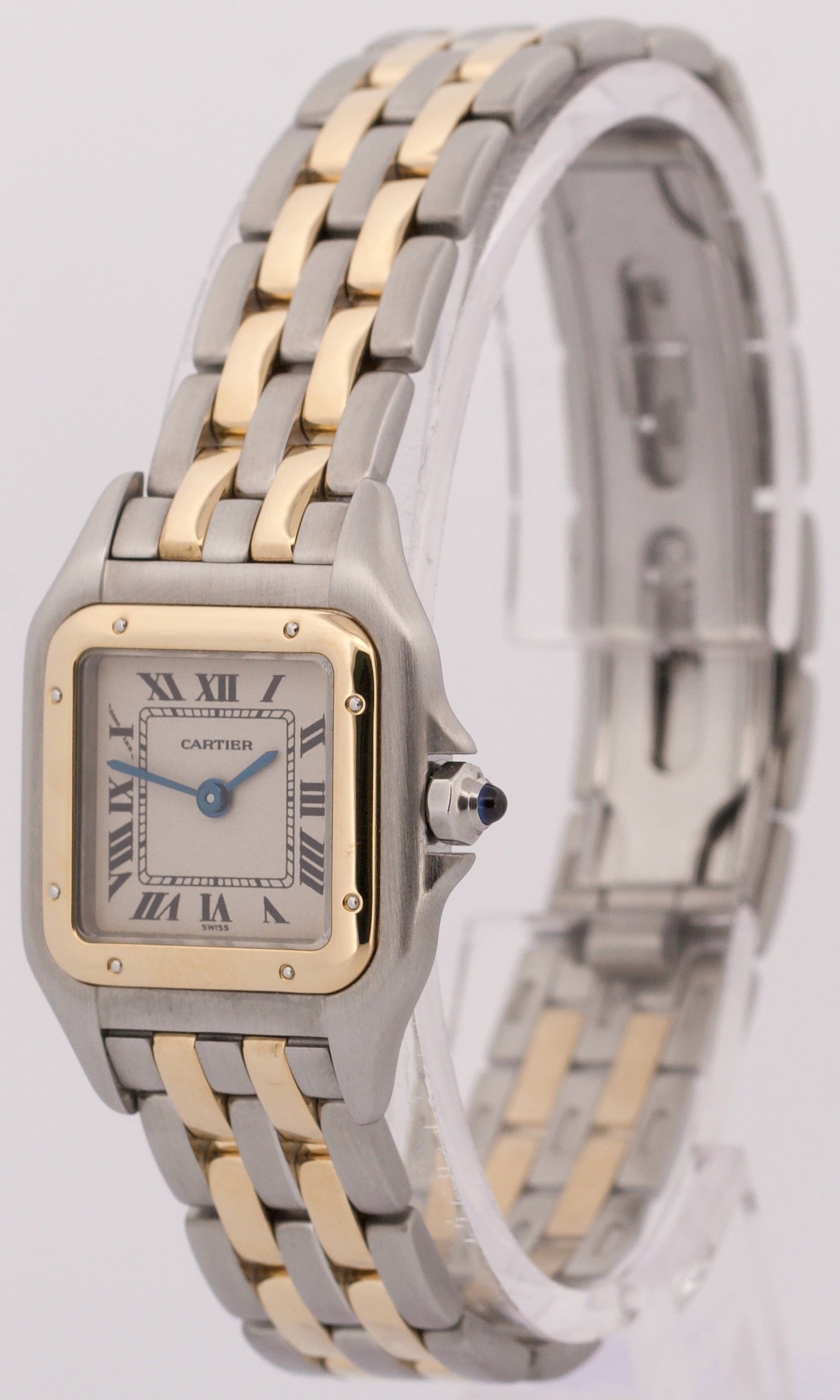 Ladies Cartier Panthere 18K Yellow Gold Steel 22mm Roman Quartz W25029B6 1120