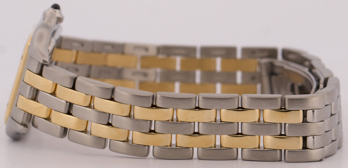 Ladies Cartier Panthere 18K Yellow Gold Steel 22mm Roman Quartz W25029B6 1120