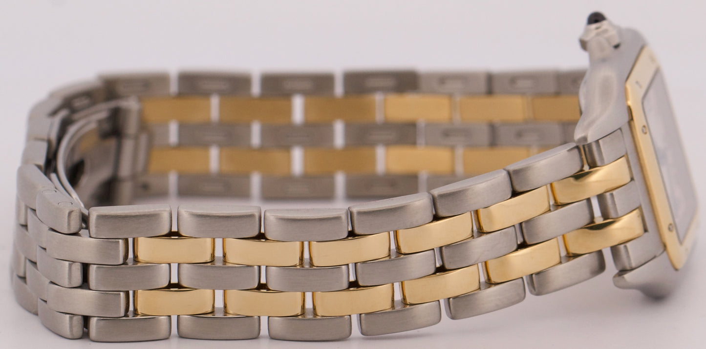 Ladies Cartier Panthere 18K Yellow Gold Steel 22mm Roman Quartz W25029B6 1120