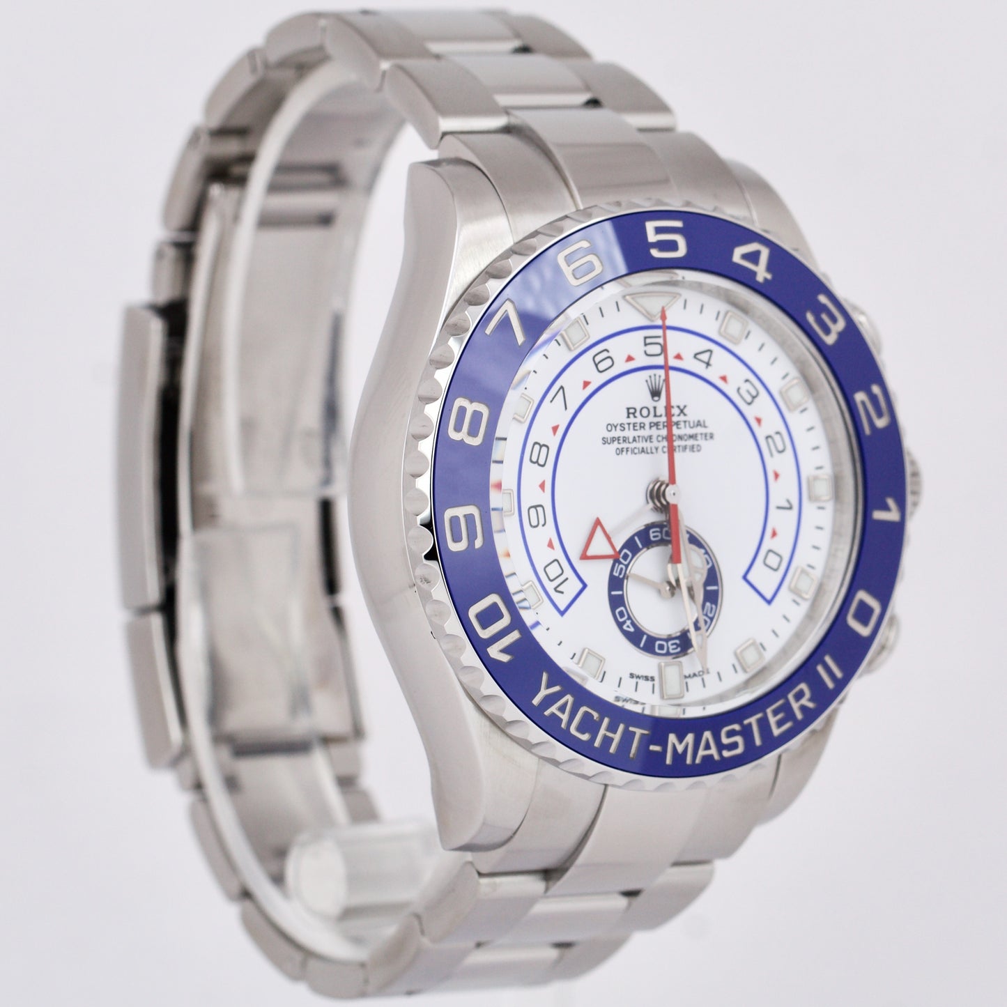 MINT 2019 Rolex Yacht-Master II PAPERS 116680 NEW HANDS 44mm Stainless Watch B+P