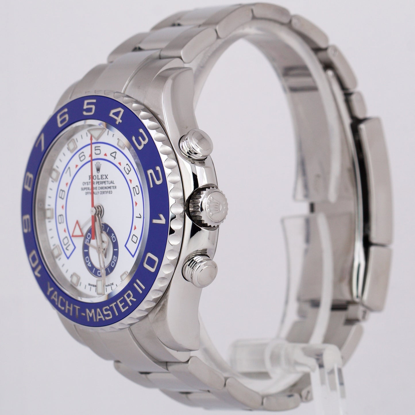 MINT 2019 Rolex Yacht-Master II PAPERS 116680 NEW HANDS 44mm Stainless Watch B+P