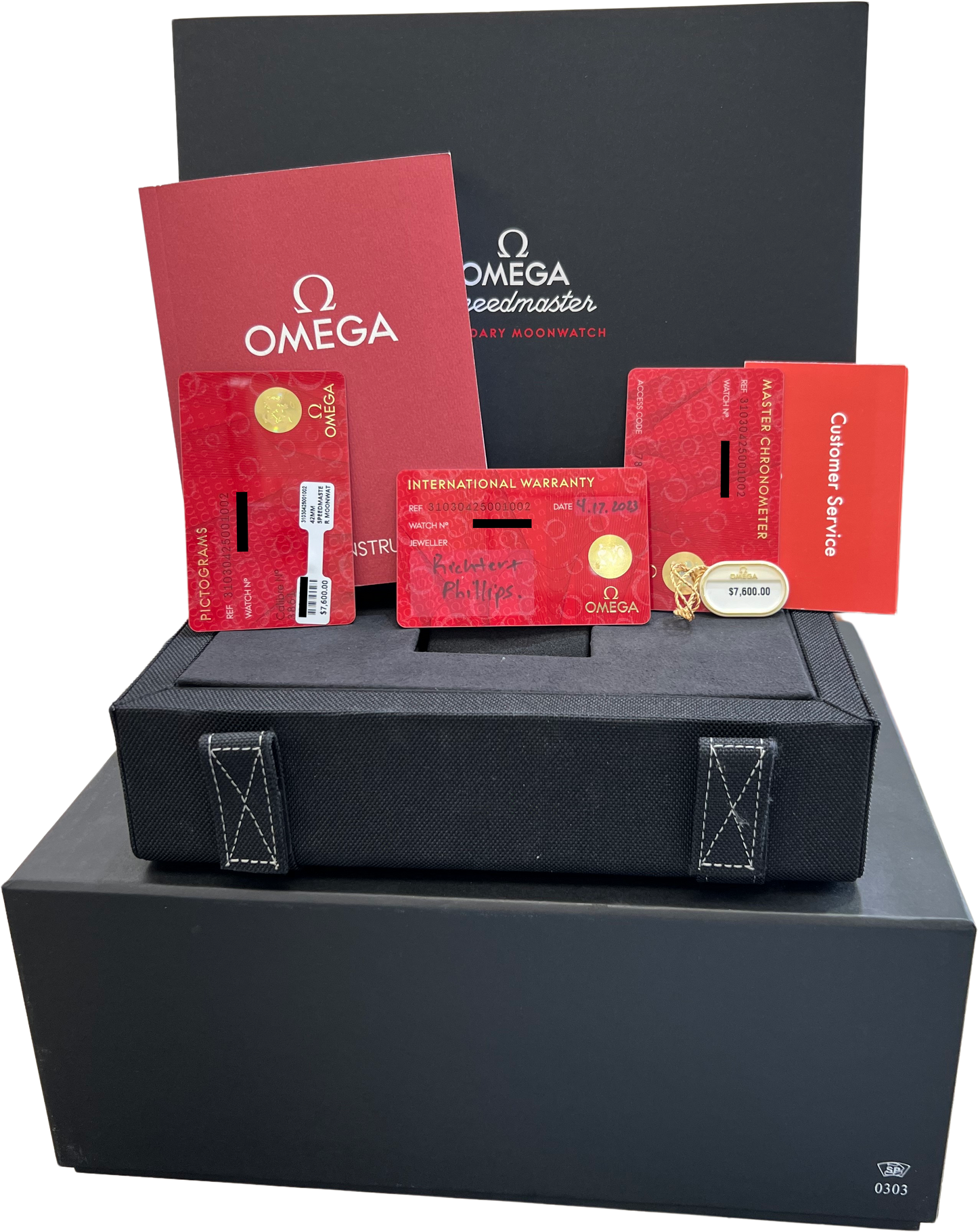 MINT 2023 PAPERS Omega Speedmaster SAPPHIRE SANDWICH 310.30.42.50.01.002 BOX