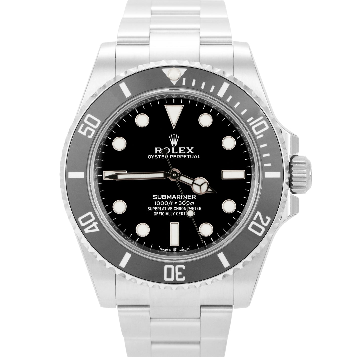 NEW STICKERED 2022 Rolex Submariner 41mm No-Date Black Steel Watch 124060 LN B+P
