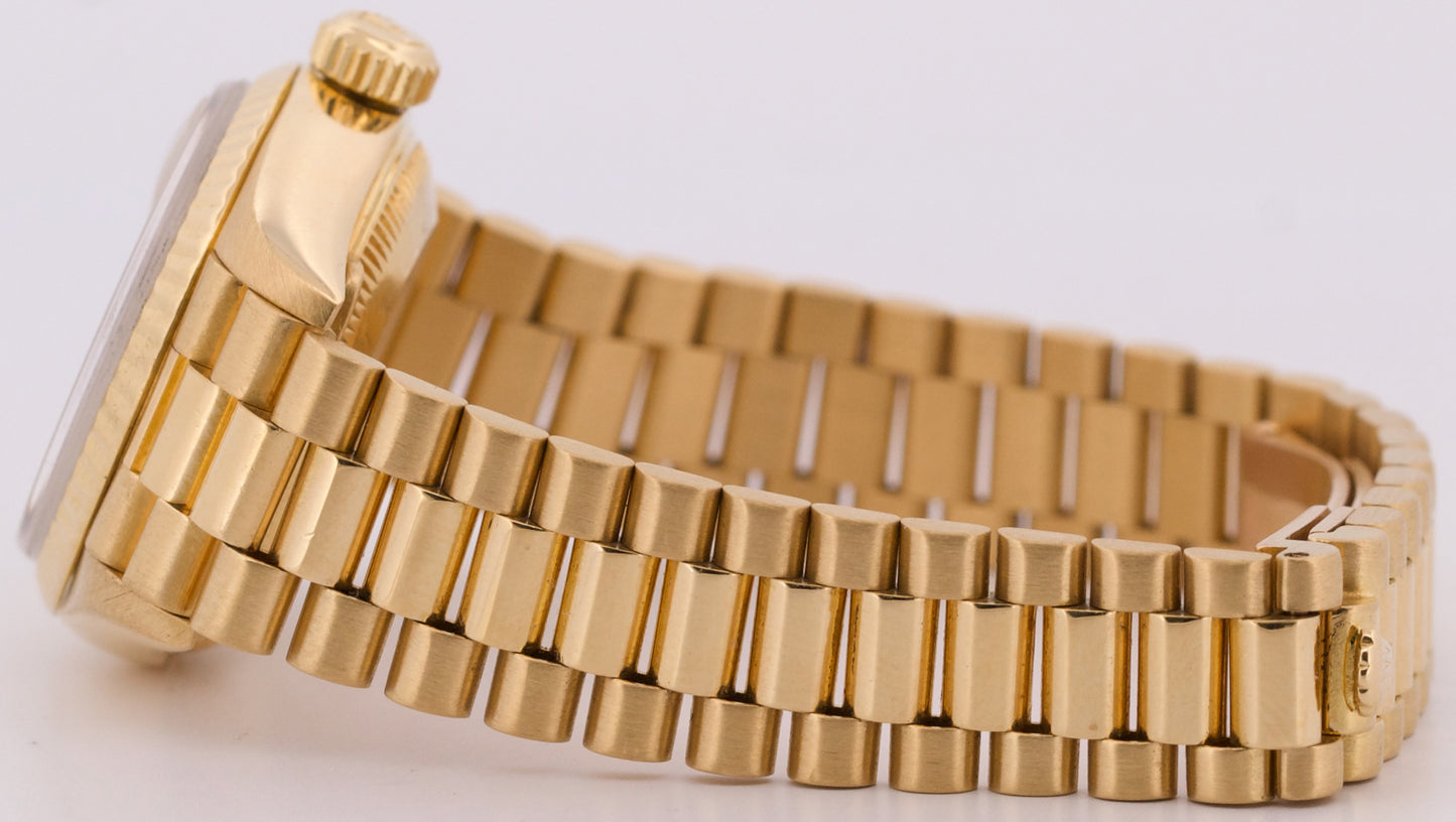 Rolex DateJust President 26mm FACTORY CHAMPAGNE DIAMOND STRING 18K Gold 69178