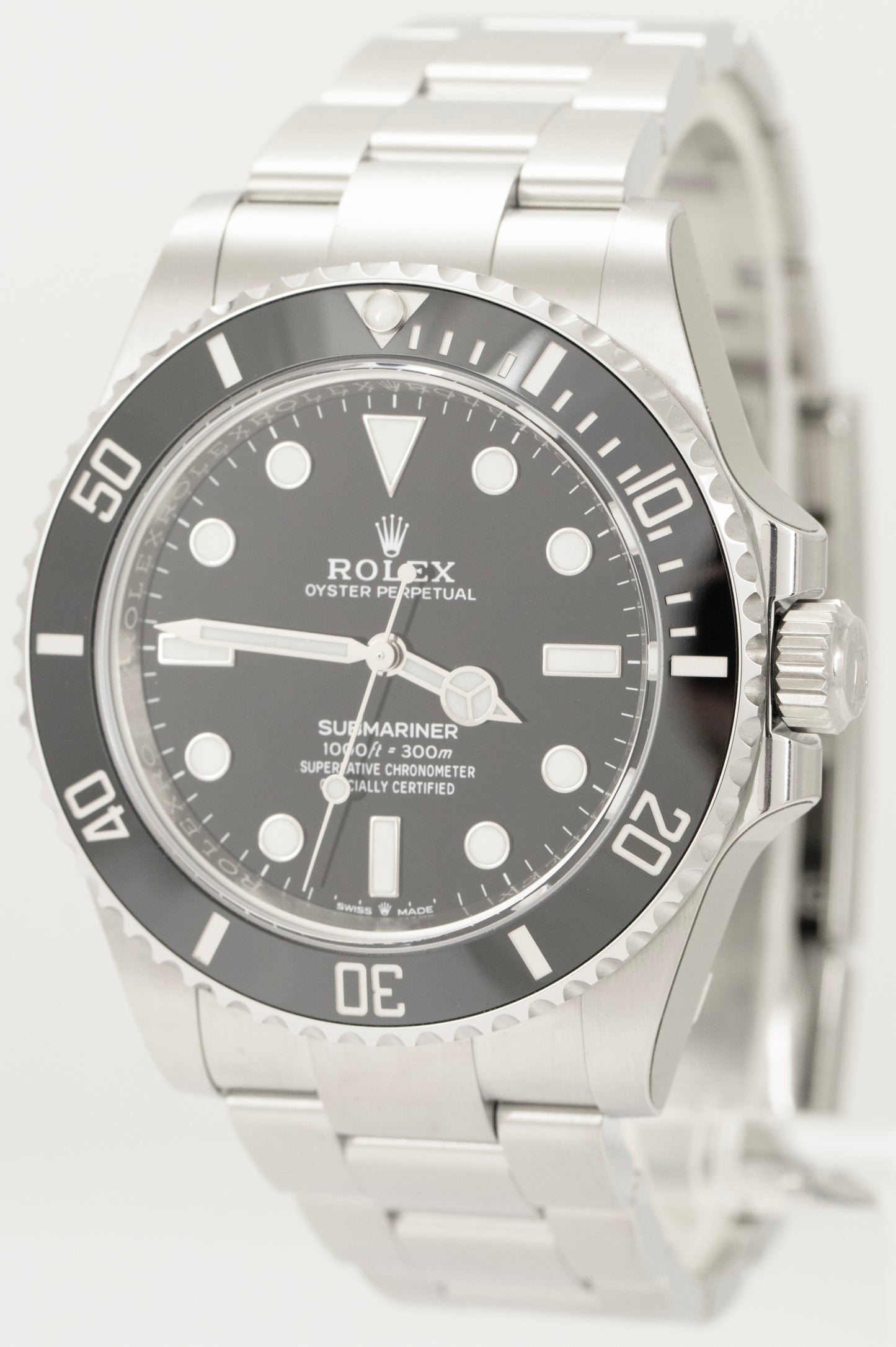 NEW STICKERED 2022 Rolex Submariner 41mm No-Date Black Steel Watch 124060 LN B+P