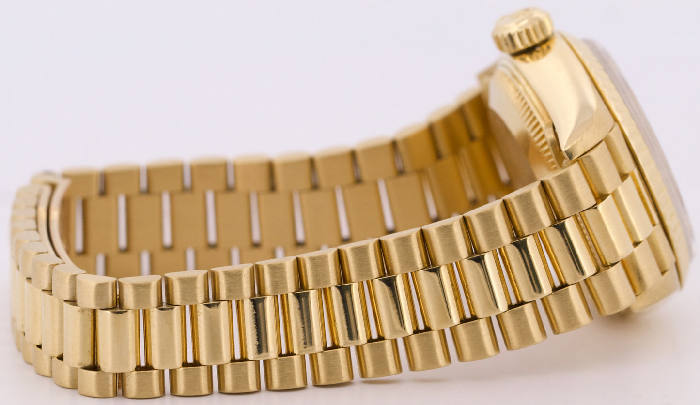 Rolex DateJust President 26mm FACTORY CHAMPAGNE DIAMOND STRING 18K Gold 69178