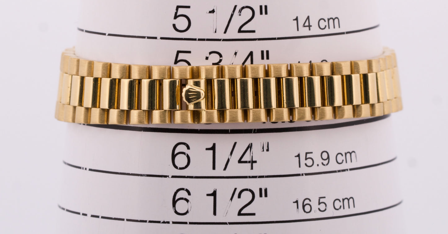Rolex DateJust President 26mm FACTORY CHAMPAGNE DIAMOND STRING 18K Gold 69178