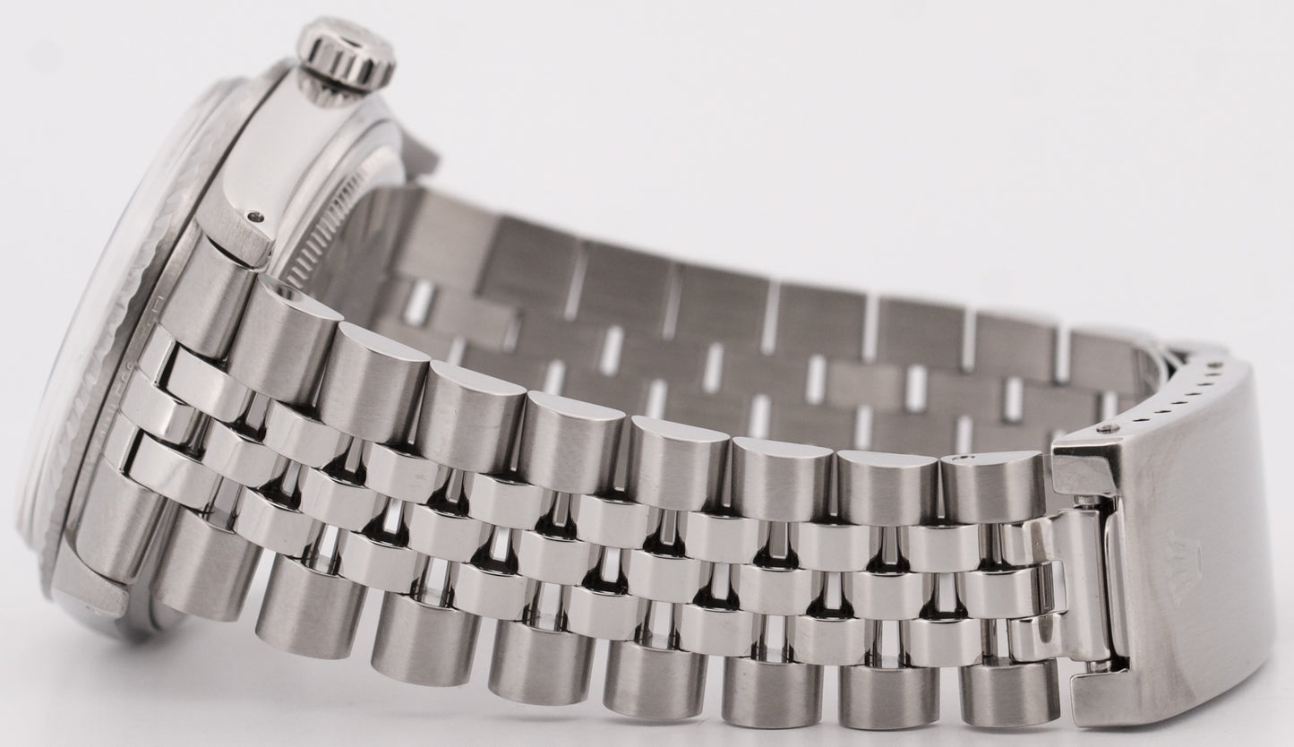 1983 Rolex DateJust 36mm SILVER Stainless Steel Automatic JUBILEE 16030 BOX