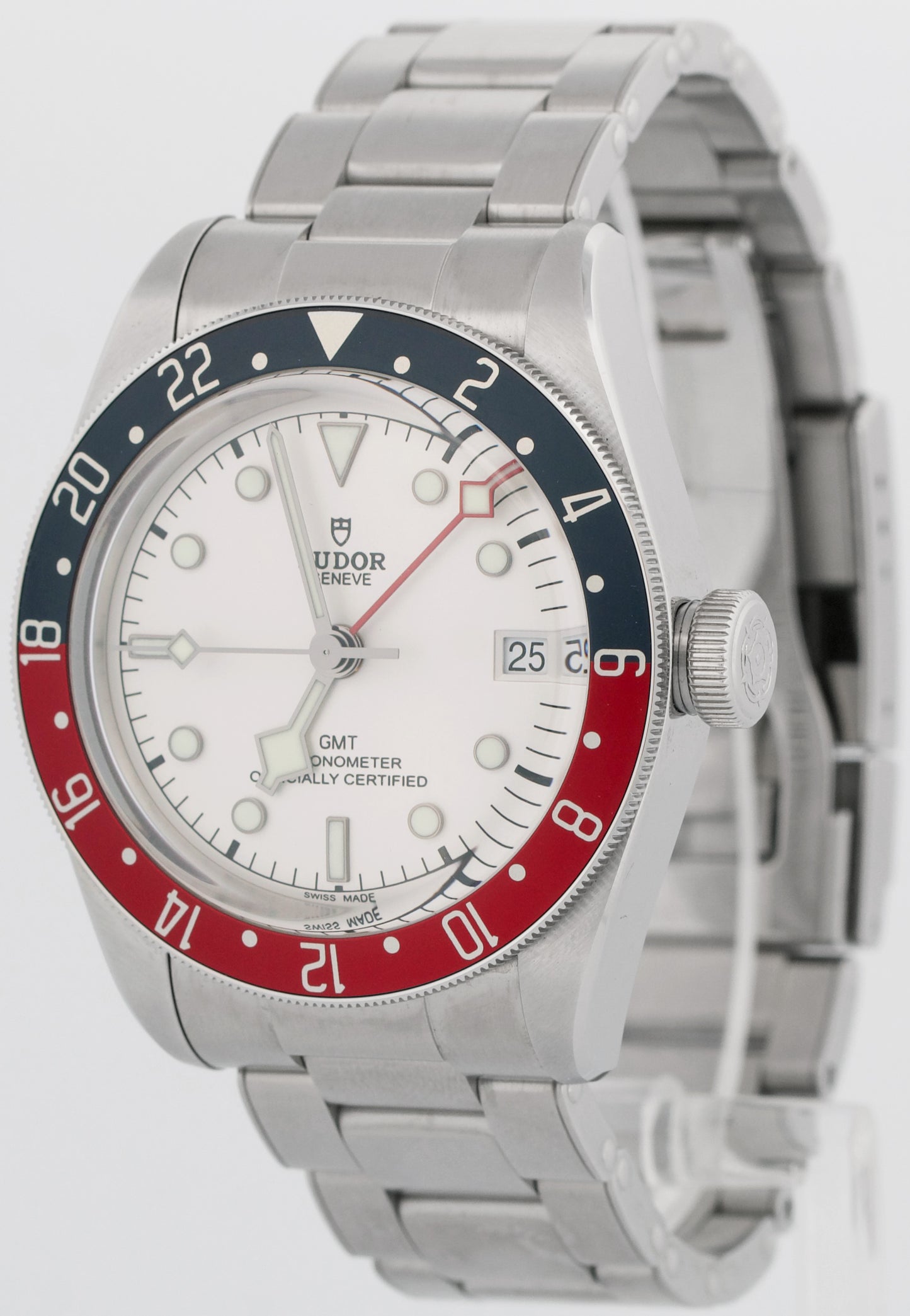 2024 PAPERS Tudor Black Bay 41 GMT 41mm White PEPSI Red Blue Steel 79830 RB BOX