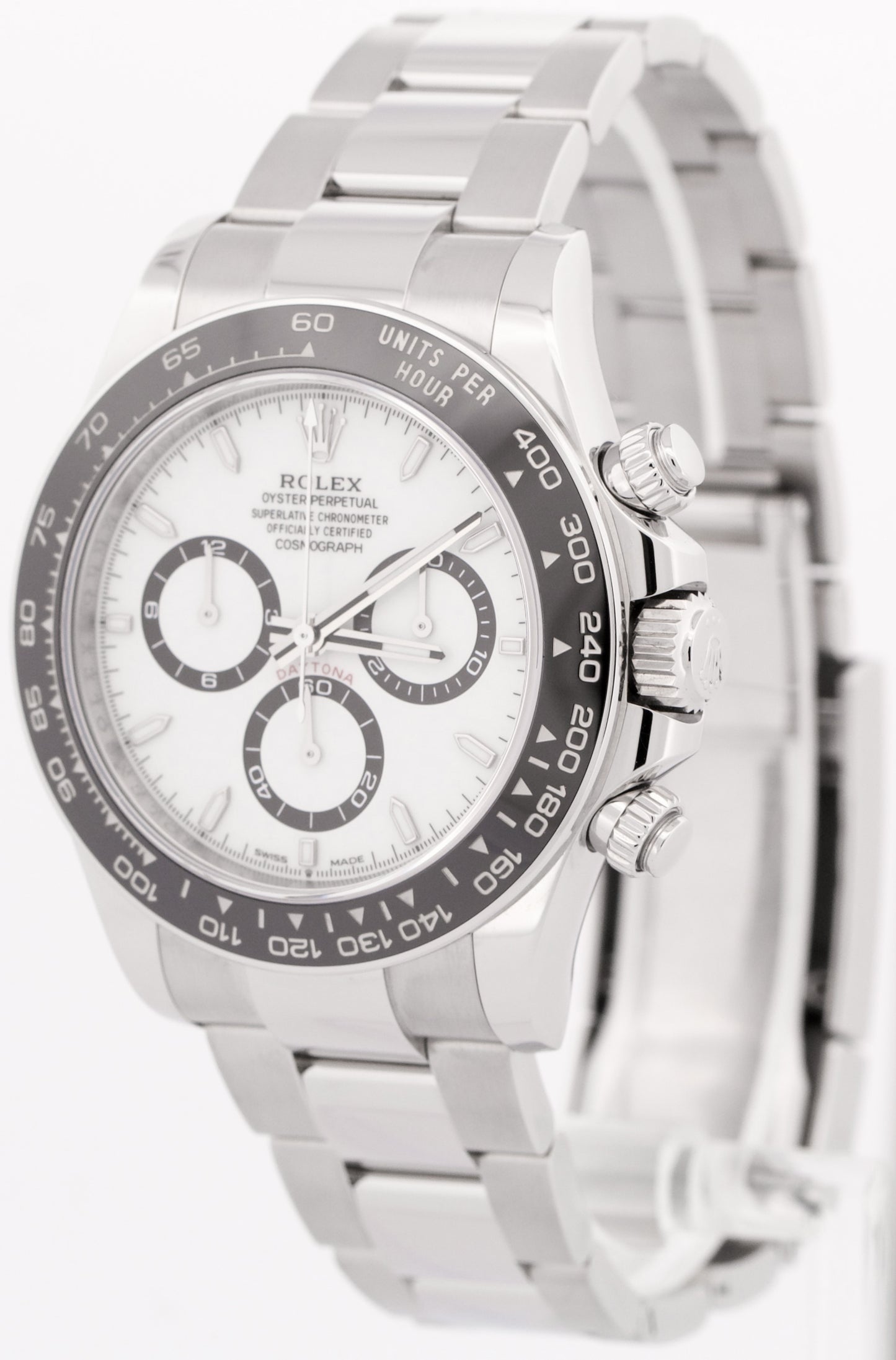 NEW Rolex Daytona Cosmograph PAPERS White PANDA Steel 40mm 126500 LN Watch BOX
