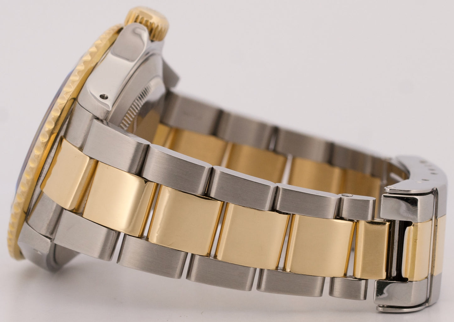 PAPERS Rolex Submariner 40mm BLUE 18K Yellow GOLD BUCKLE Stainless 16613 BOX