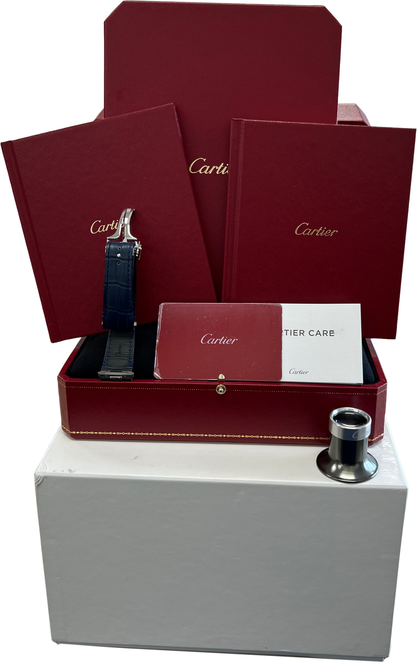 MINT PAPERS Cartier Santos 39.8mm Skeleton Stainless Steel WHSA0015 4109 BOX