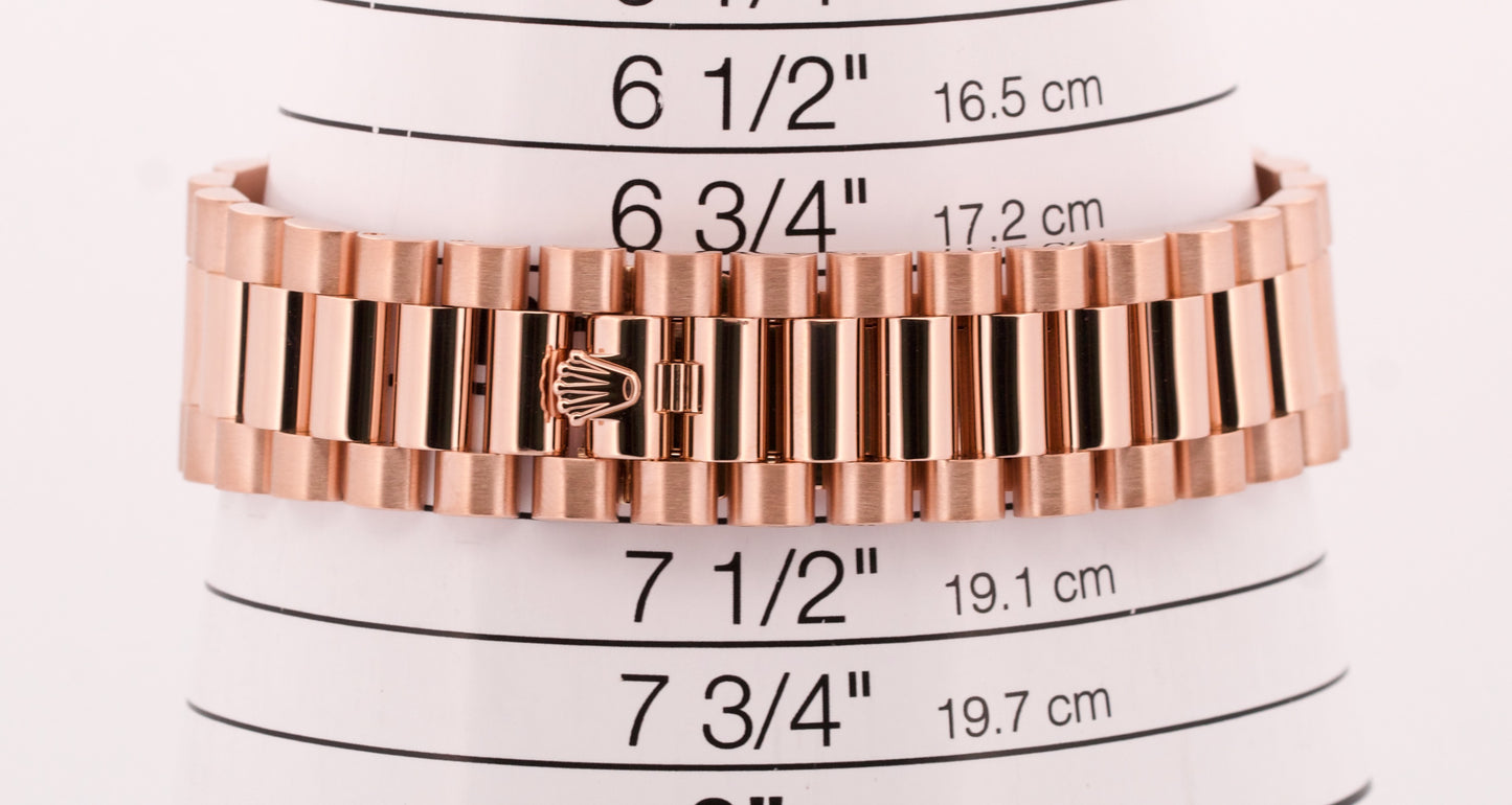 MINT Rolex Day-Date President 40mm SUNDUST TAPESTRY 18K Rose Gold 228235 BOX