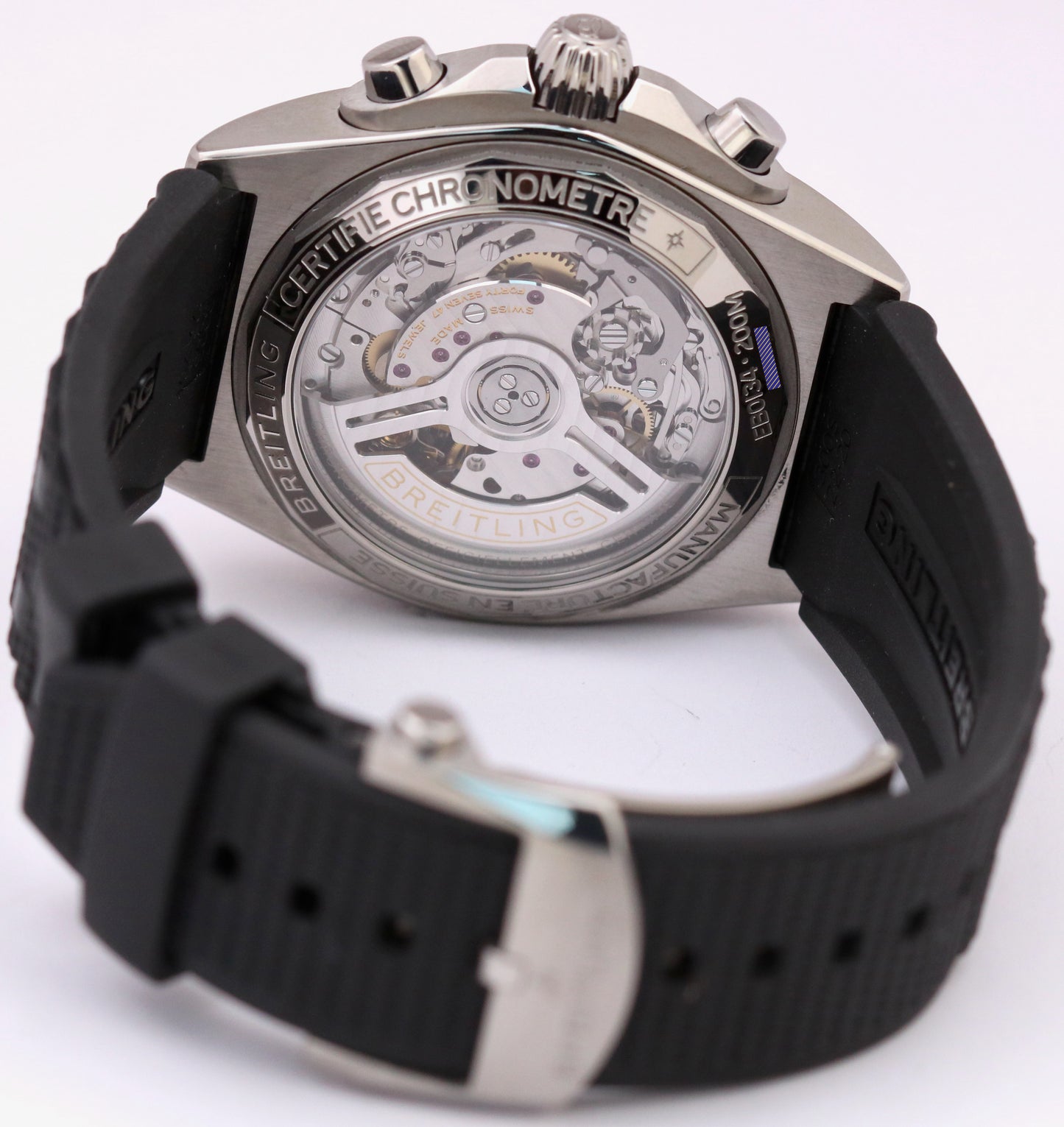 2024 PAPERS Breitling Chronomat B01 TITANIUM Gray Rubber EB0134 42mm Watch BOX