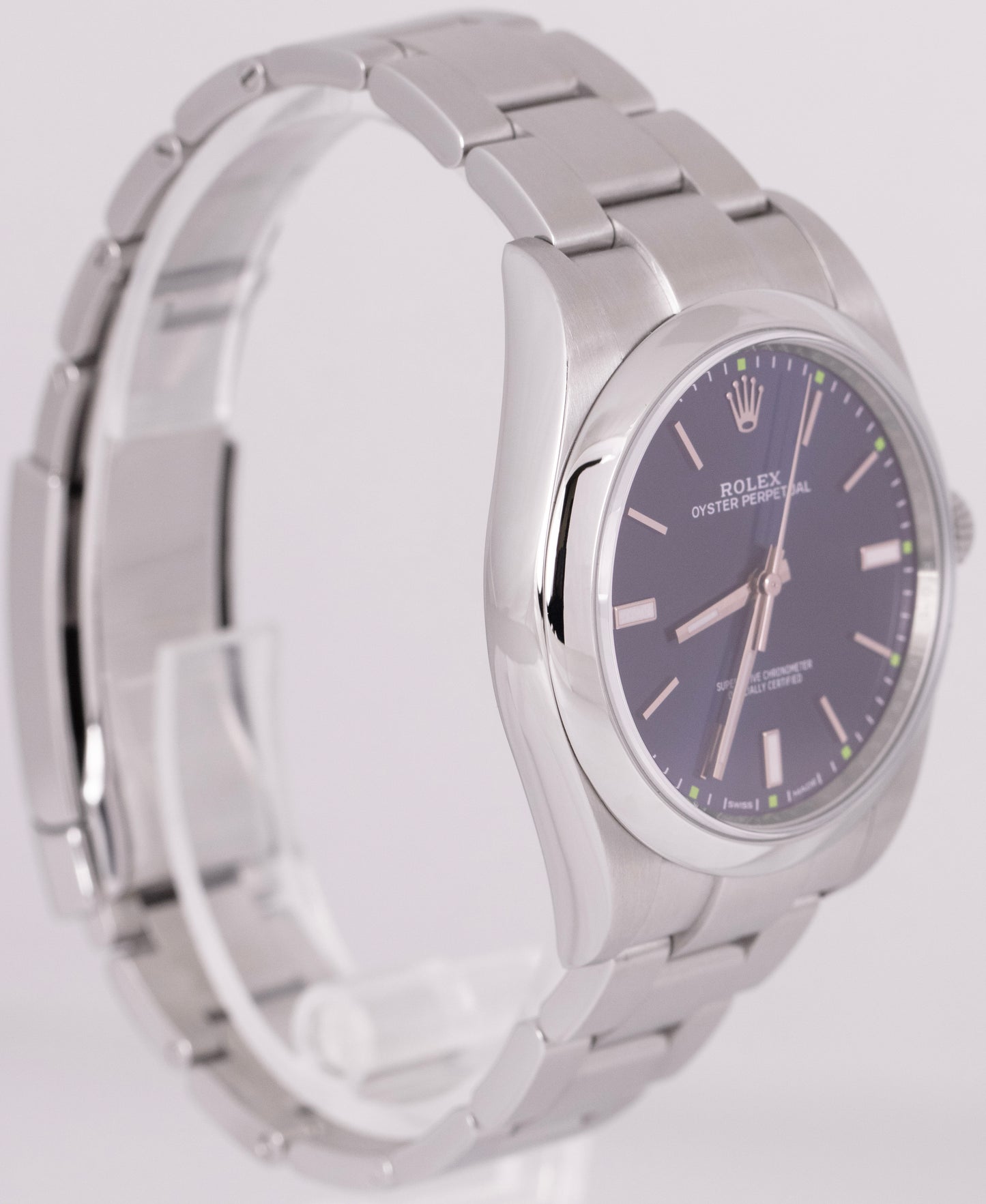 MINT Rolex Oyster Perpetual BLUE 39mm Stainless Steel Automatic Watch 114300 BOX