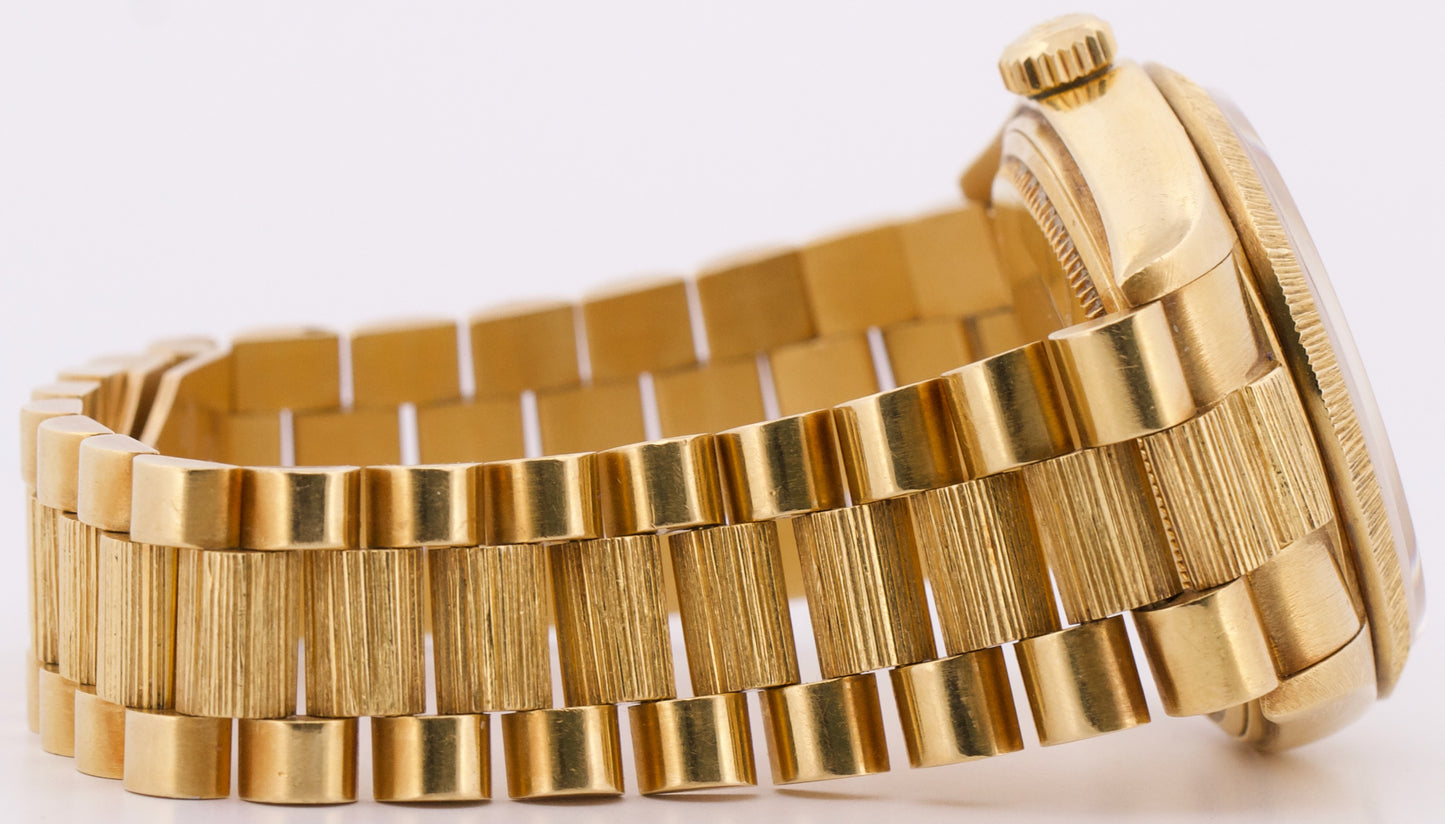 1978 Rolex Day-Date President 36mm FACTORY CHAMPAGNE DIAMOND 18K BARK 18078
