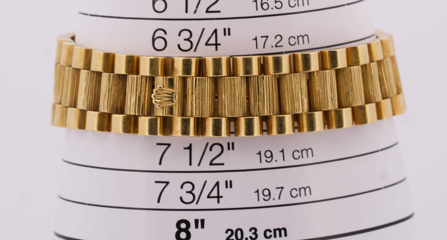 1978 Rolex Day-Date President 36mm FACTORY CHAMPAGNE DIAMOND 18K BARK 18078