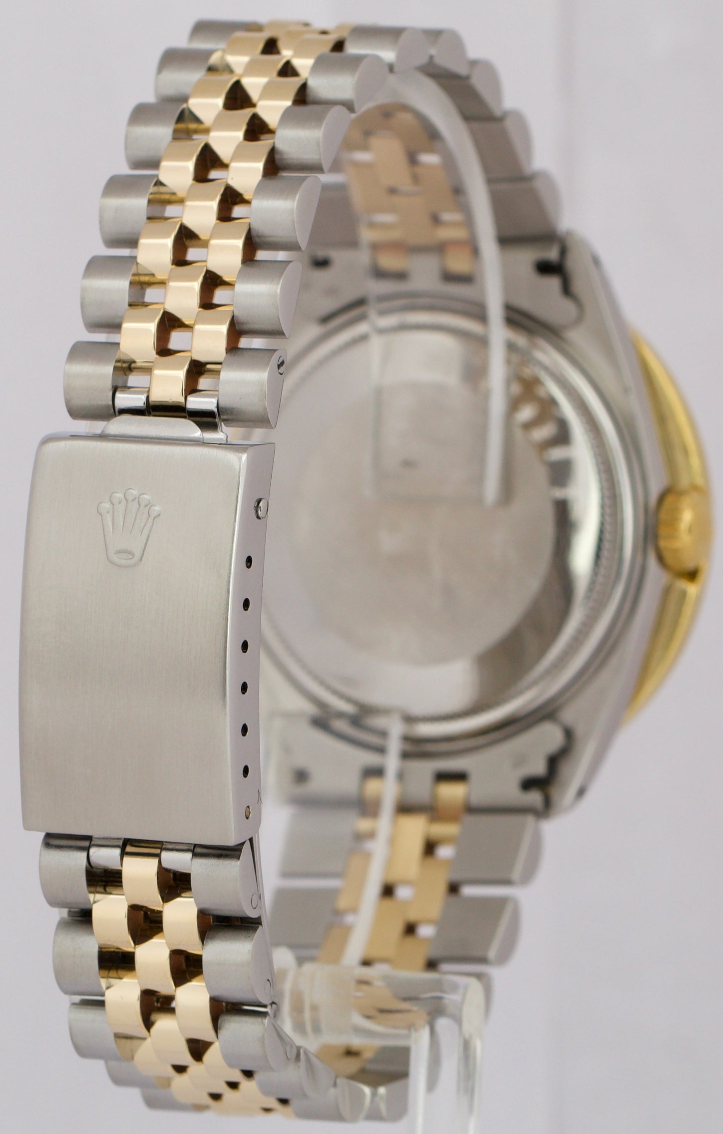 VINTAGE Rolex DateJust 36mm MOP DIAMOND 18K Gold Stainless Steel JUBILEE 1601
