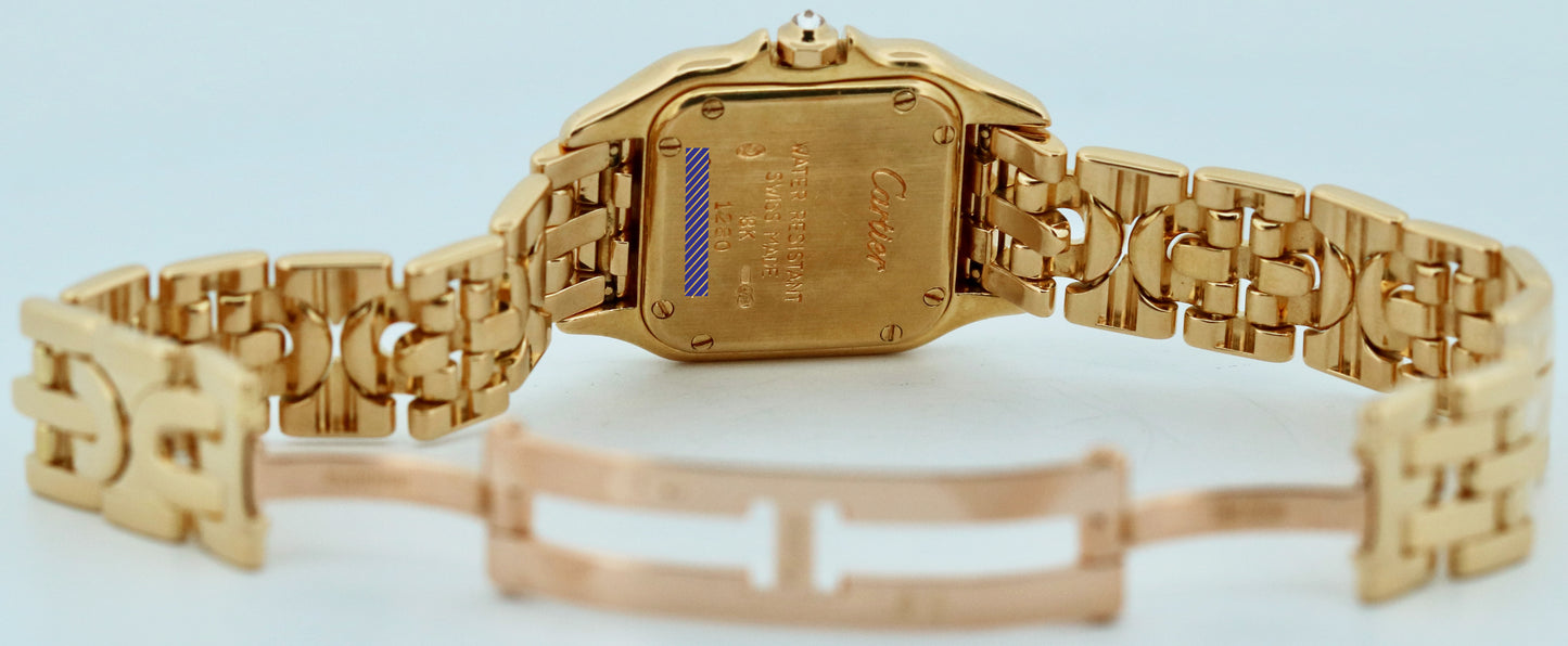 Ladies Cartier Panthere FACTORY DIAMOND 18K Gold 22mm DECO 1280 WF3070N3 BOX