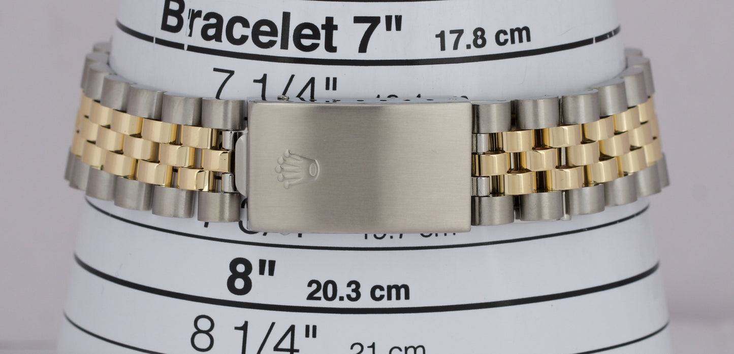 VINTAGE Rolex DateJust 36mm MOP DIAMOND 18K Gold Stainless Steel JUBILEE 1601